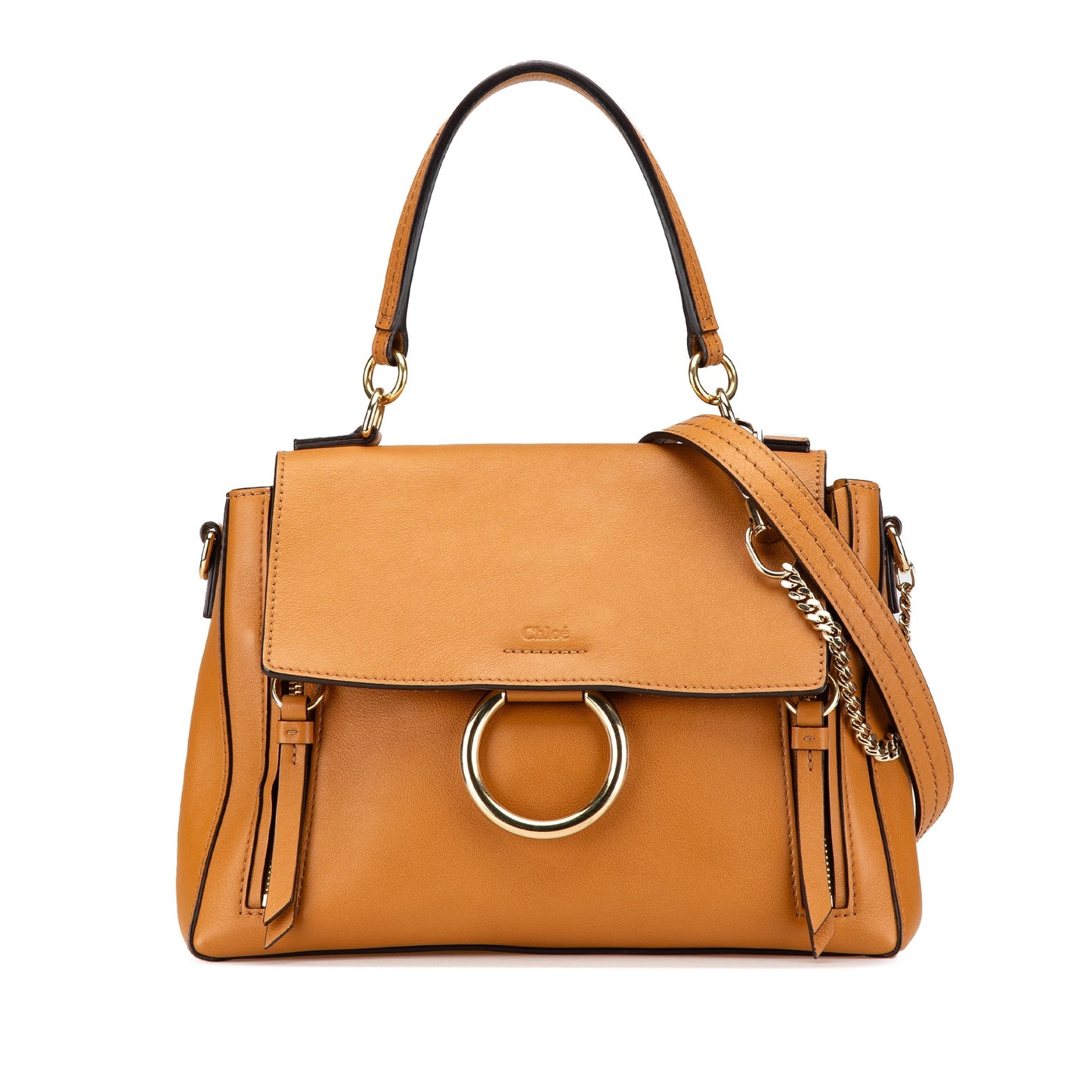 Chloé Small Leather Faye Day Satchel Brown