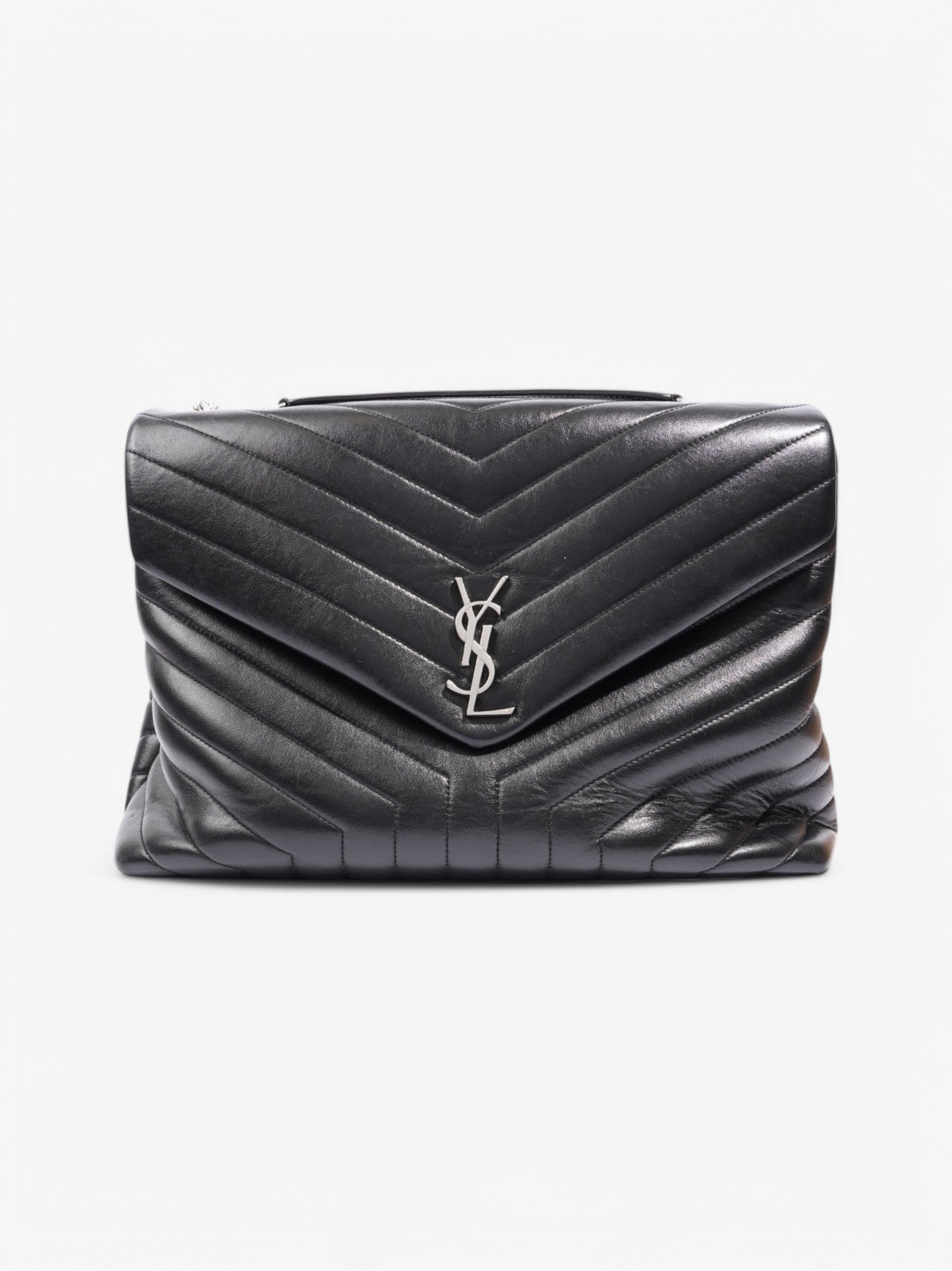 Saint Laurent Loulou Black Leather Large
