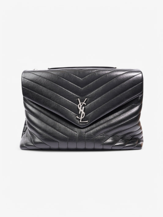 Saint Laurent Loulou Black Leather Large