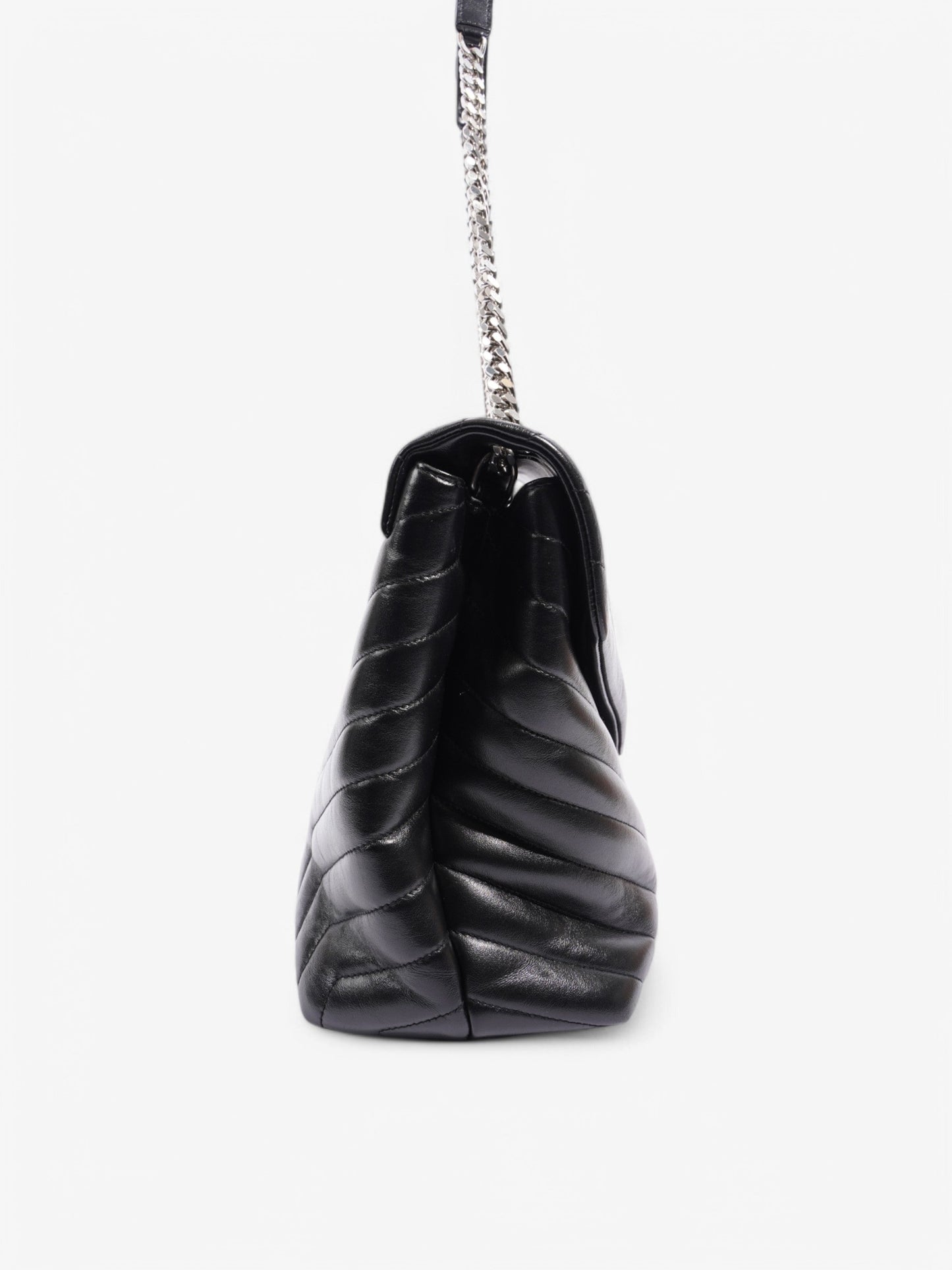 Saint Laurent Loulou Black Leather Large
