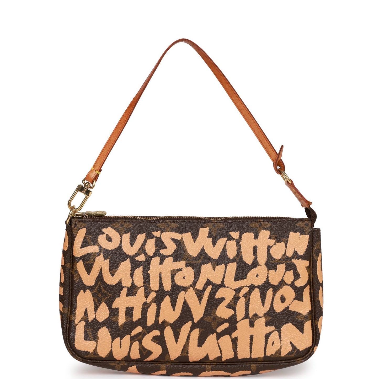 Louis Vuitton x Stephen Sprouse Peach Graffiti Pochette Bag Gold Hardware