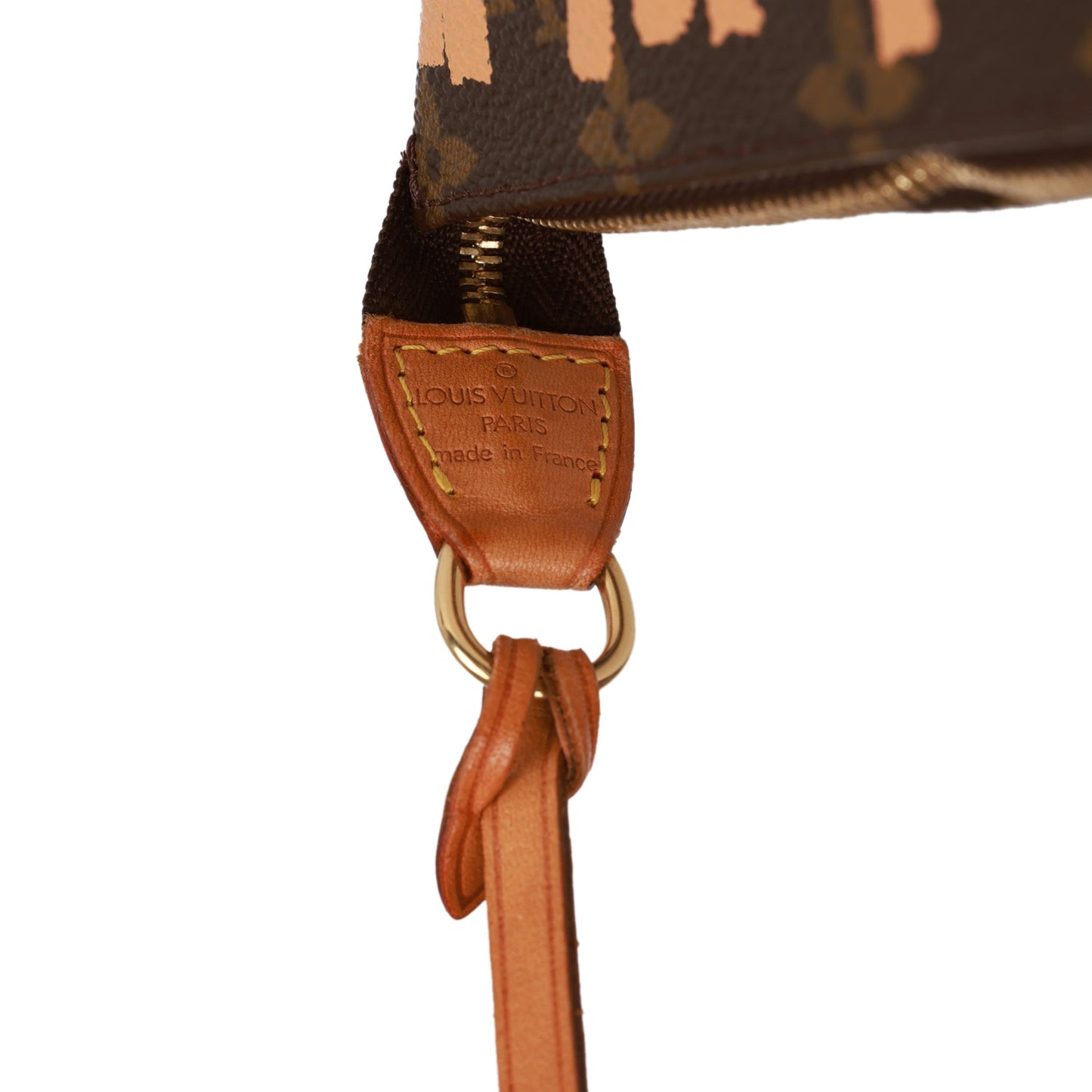 Louis Vuitton x Stephen Sprouse Peach Graffiti Pochette Bag Gold Hardware