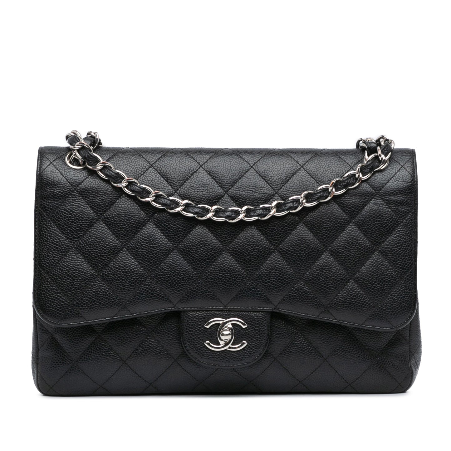 Chanel Jumbo Classic Caviar Double Flap Black