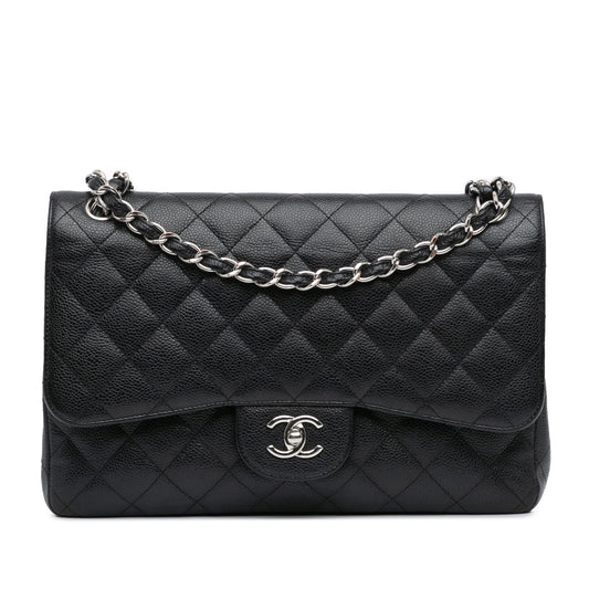 Chanel Jumbo Classic Caviar Double Flap Black