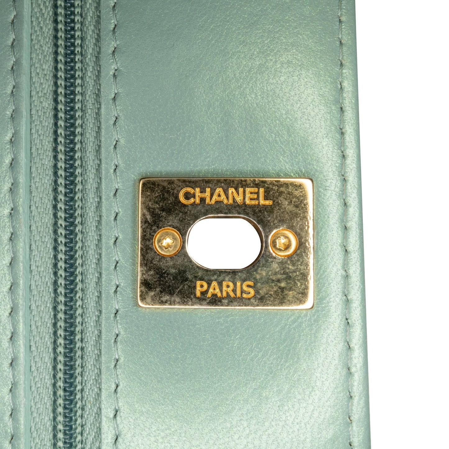 Chanel Lambskin Trendy CC Wallet On Chain Blue