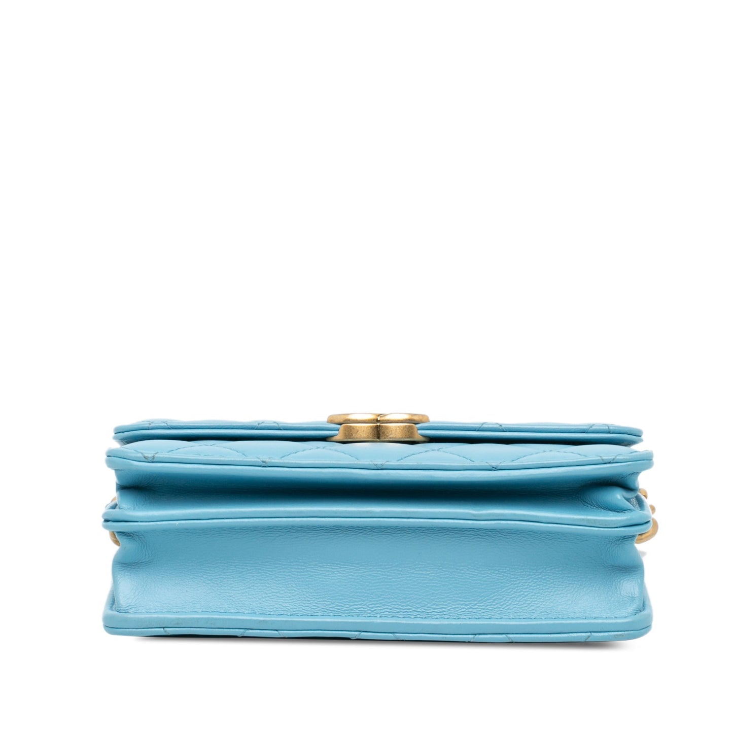 Chanel Quilted Lambskin Candy Chain Wallet Blue