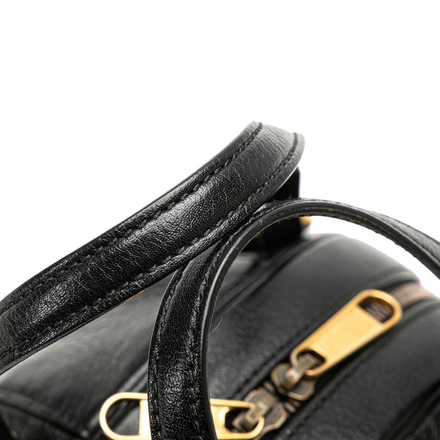 Gucci Mini Leather Water Buffalo Tifosa Basketball Bag Black