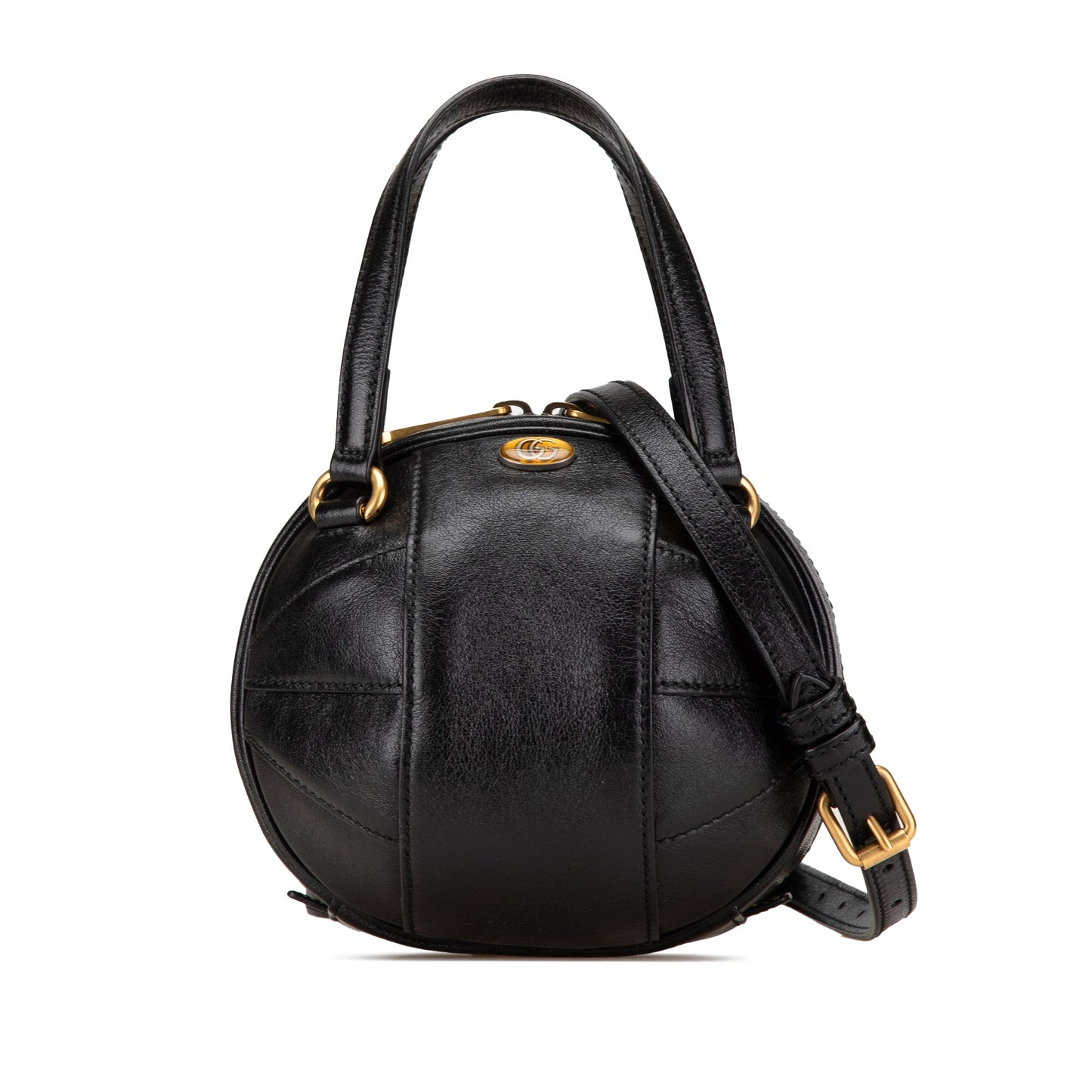 Gucci Mini Leather Water Buffalo Tifosa Basketball Bag Black