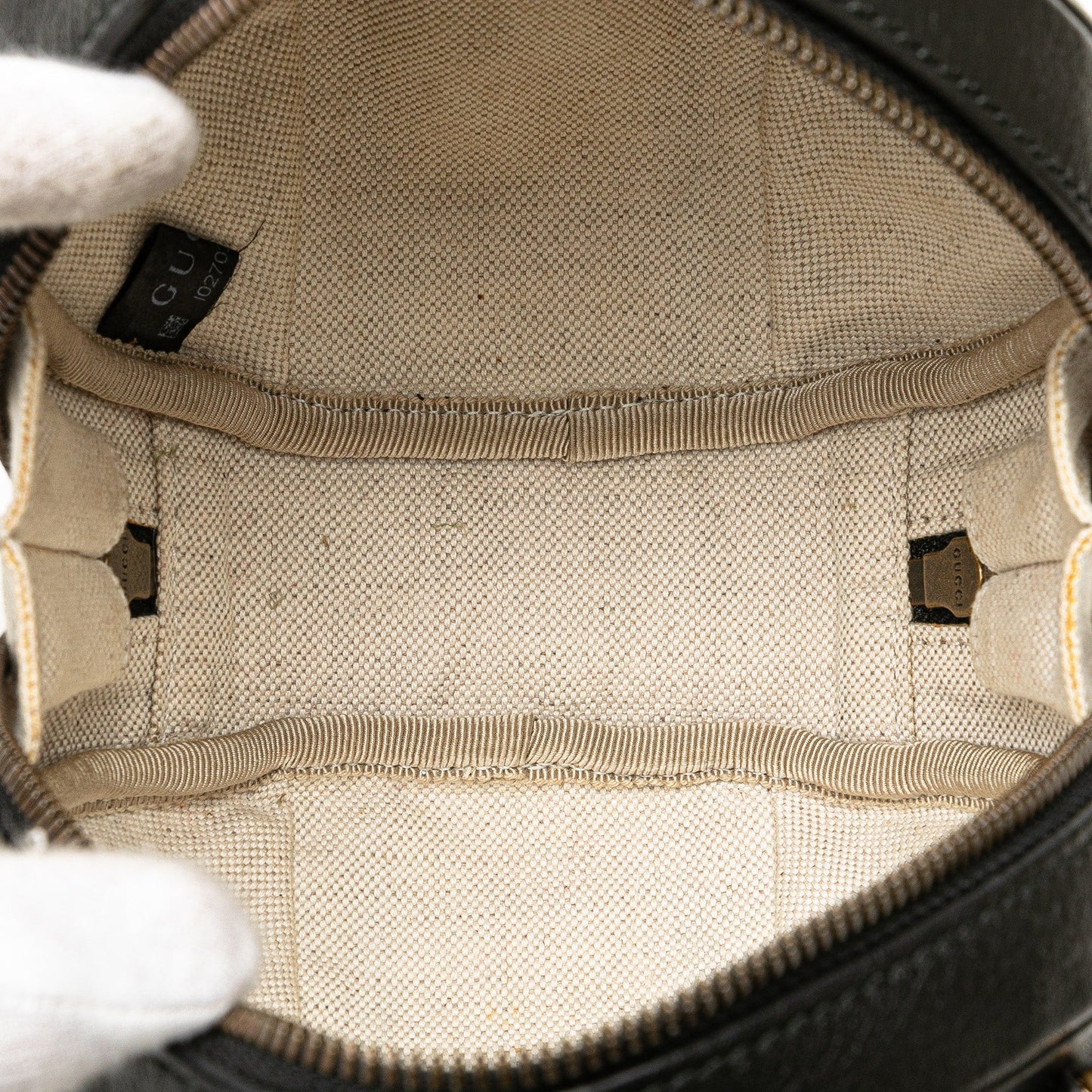 Gucci Mini Leather Water Buffalo Tifosa Basketball Bag Black