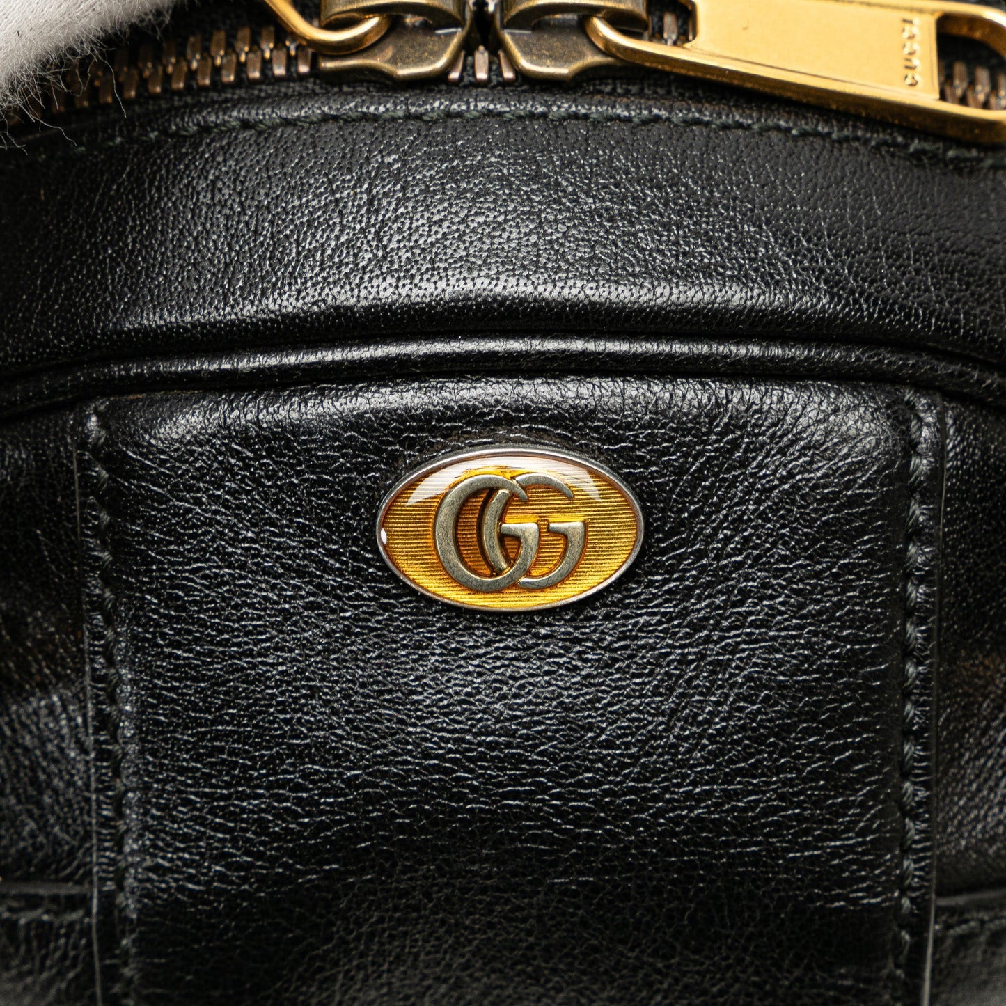 Gucci Mini Leather Water Buffalo Tifosa Basketball Bag Black