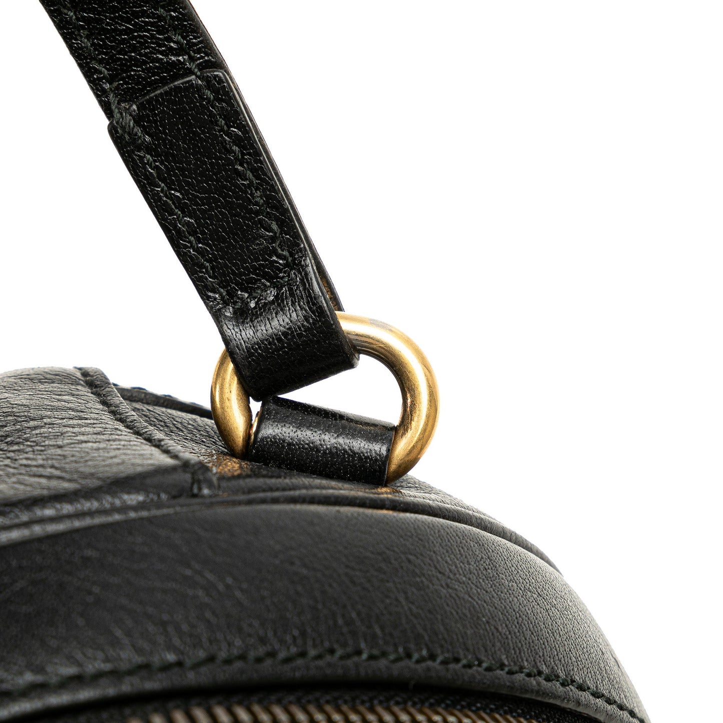 Gucci Mini Leather Water Buffalo Tifosa Basketball Bag Black