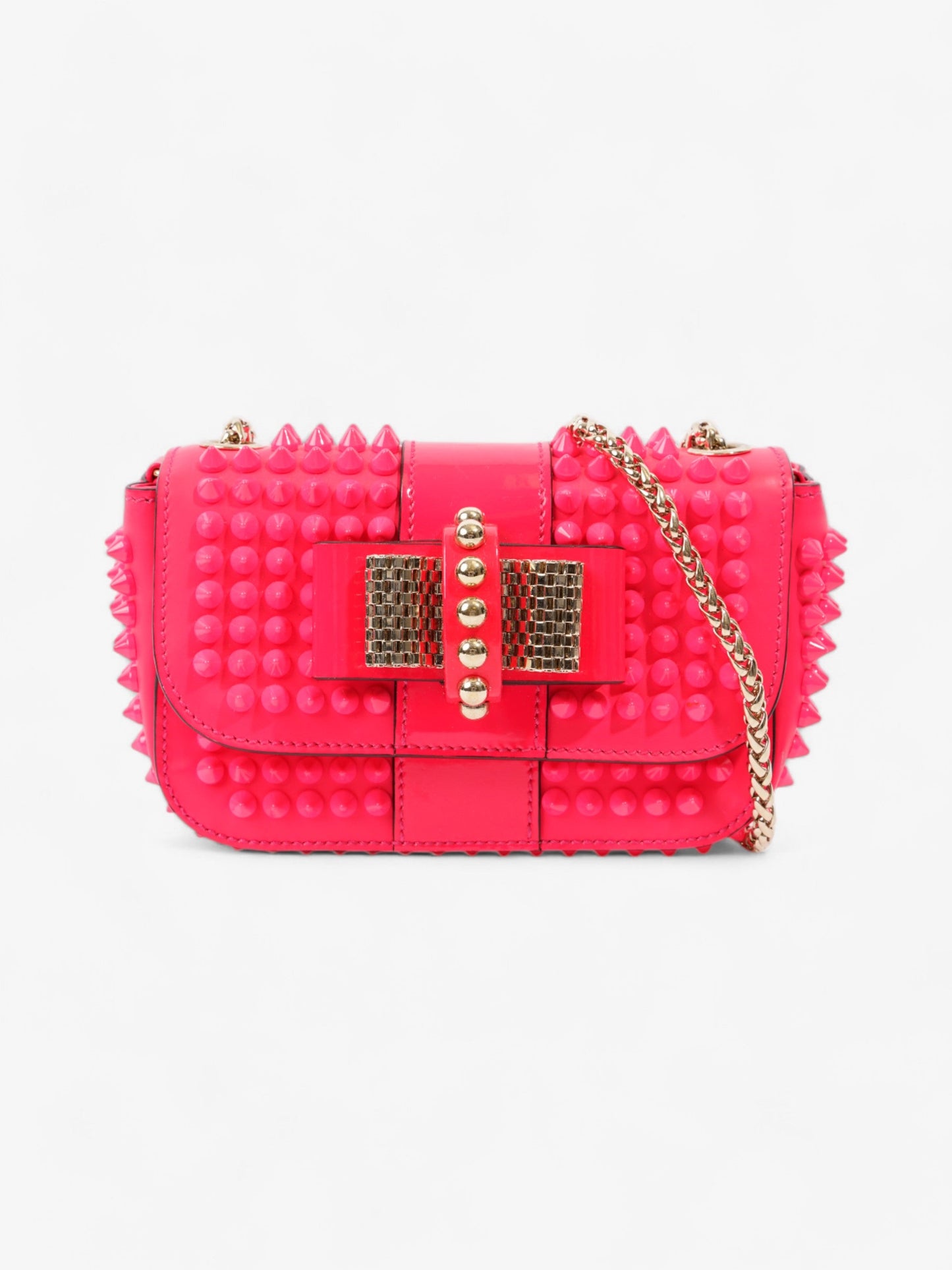 Christian Louboutin Sweet Charity Neon Pink Leather Baby