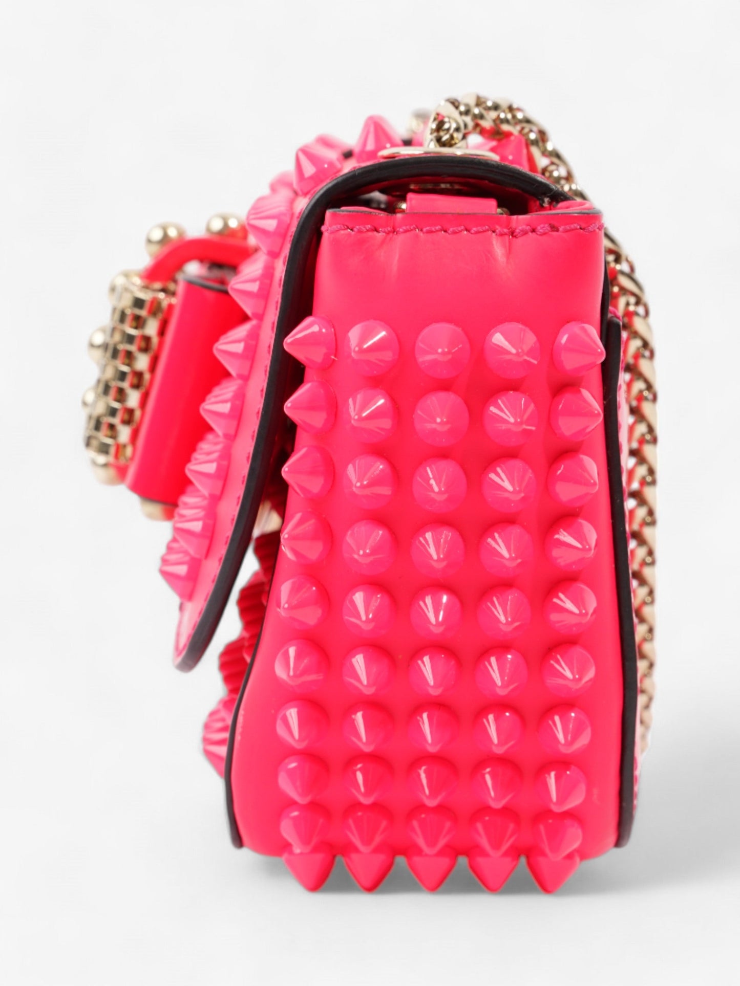 Christian Louboutin Sweet Charity Neon Pink Leather Baby