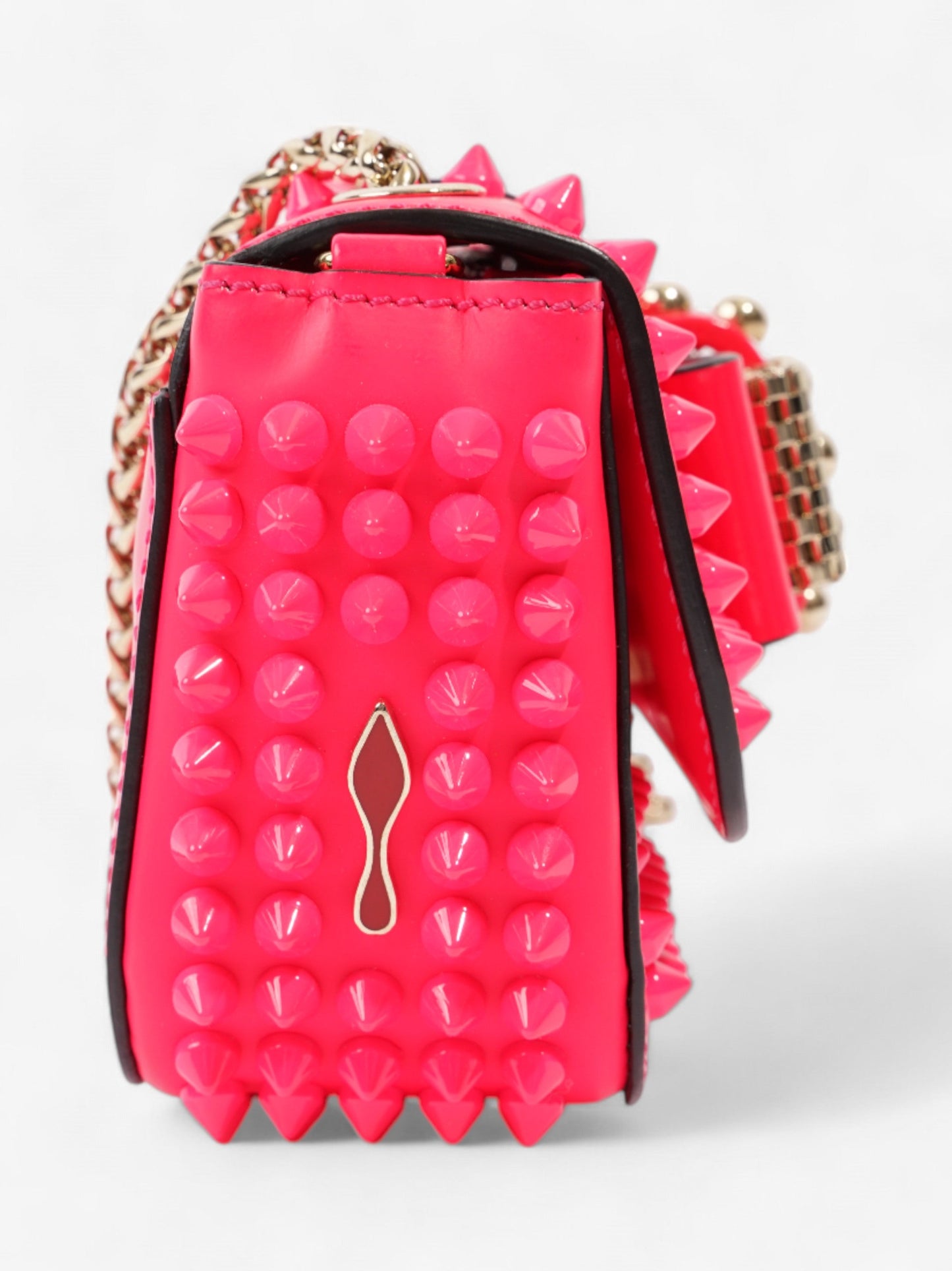 Christian Louboutin Sweet Charity Neon Pink Leather Baby