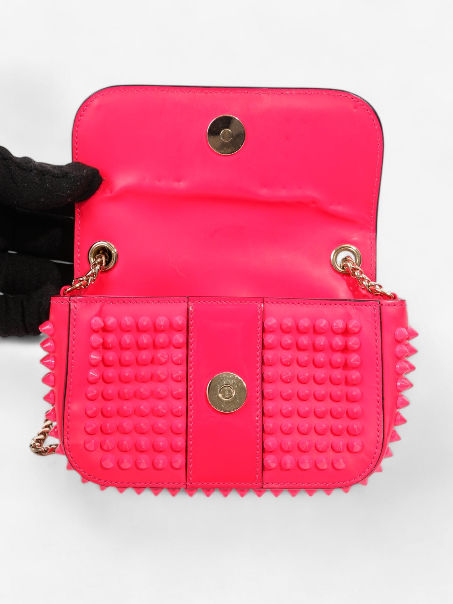 Christian Louboutin Sweet Charity Neon Pink Leather Baby