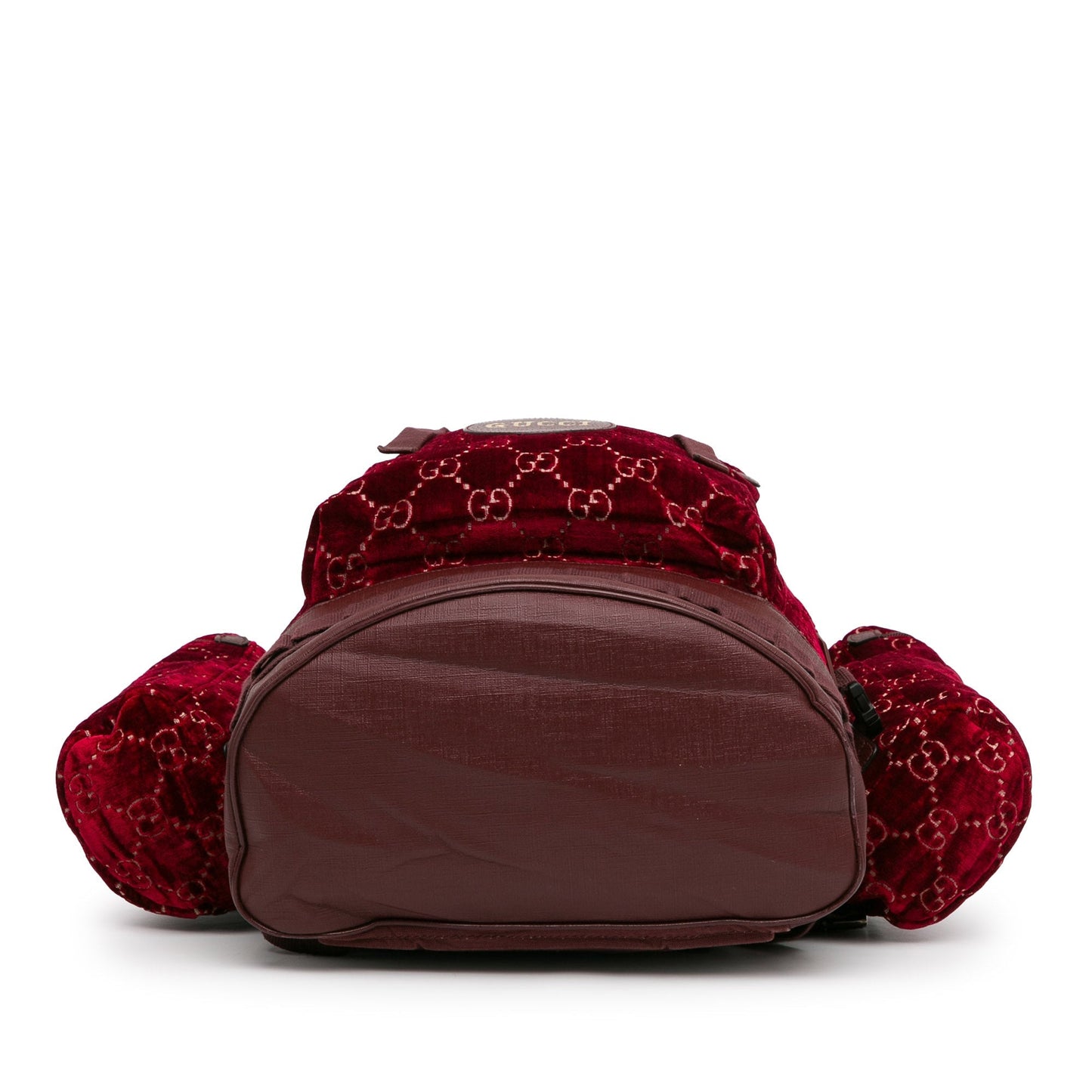 Gucci Large GG Velvet Heart Alpina Backpack Red