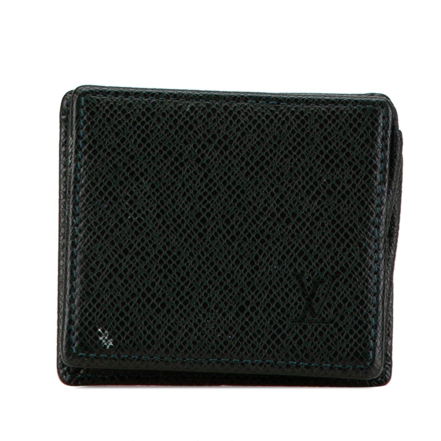 Louis Vuitton Taiga Porte Monnaie Boite Coin Purse Green