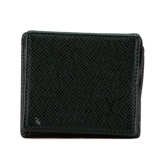 Louis Vuitton Taiga Porte Monnaie Boite Coin Purse Green