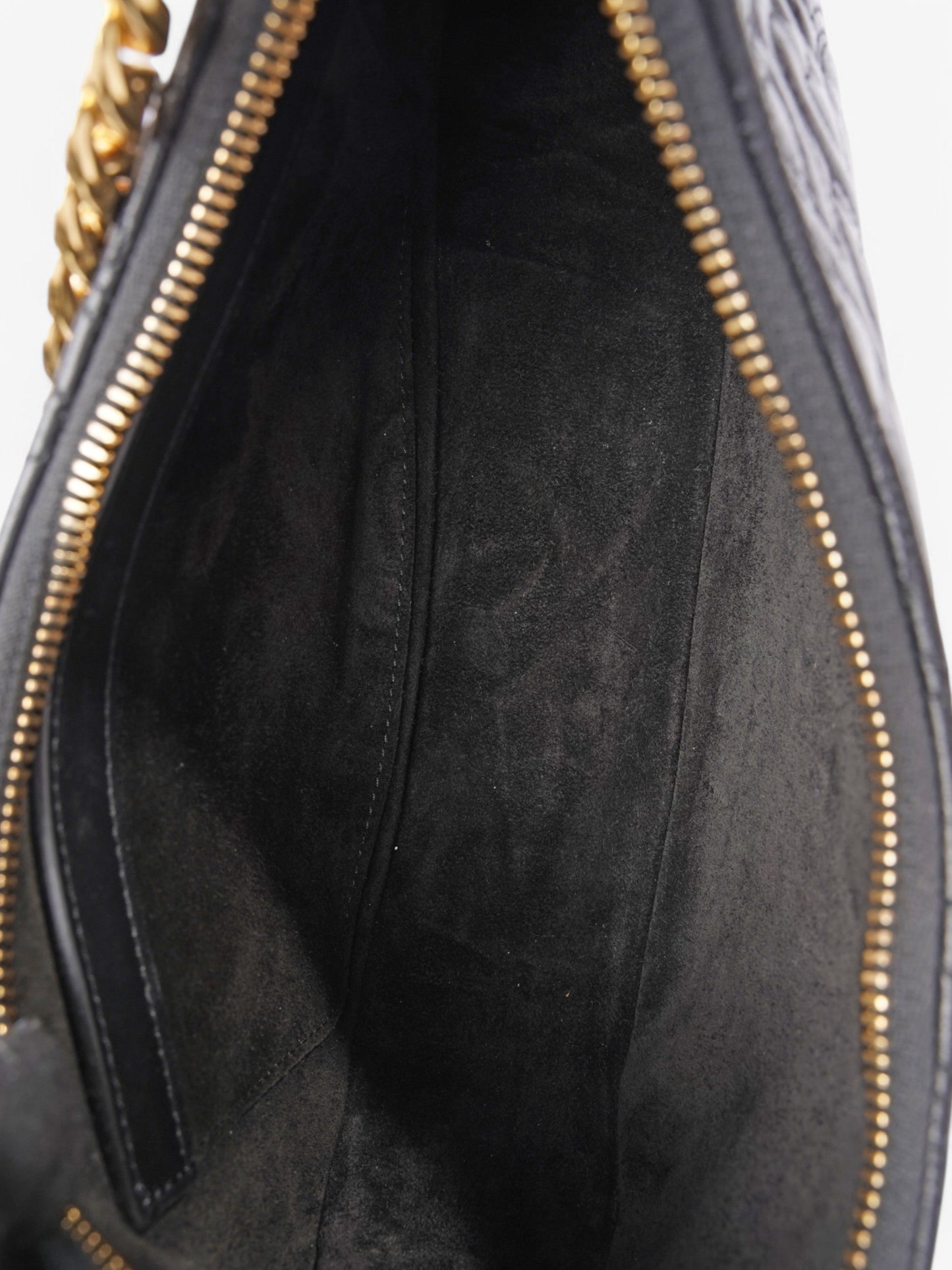 Celine Ava Triomphe Quilted Leather Shoulder Bag Black Leather