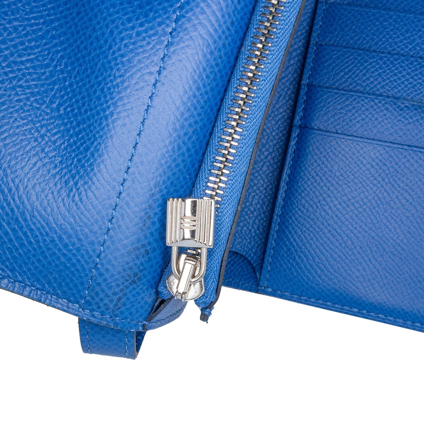 Hermès Medium Epsom Kelly Depliant Wallet Blue