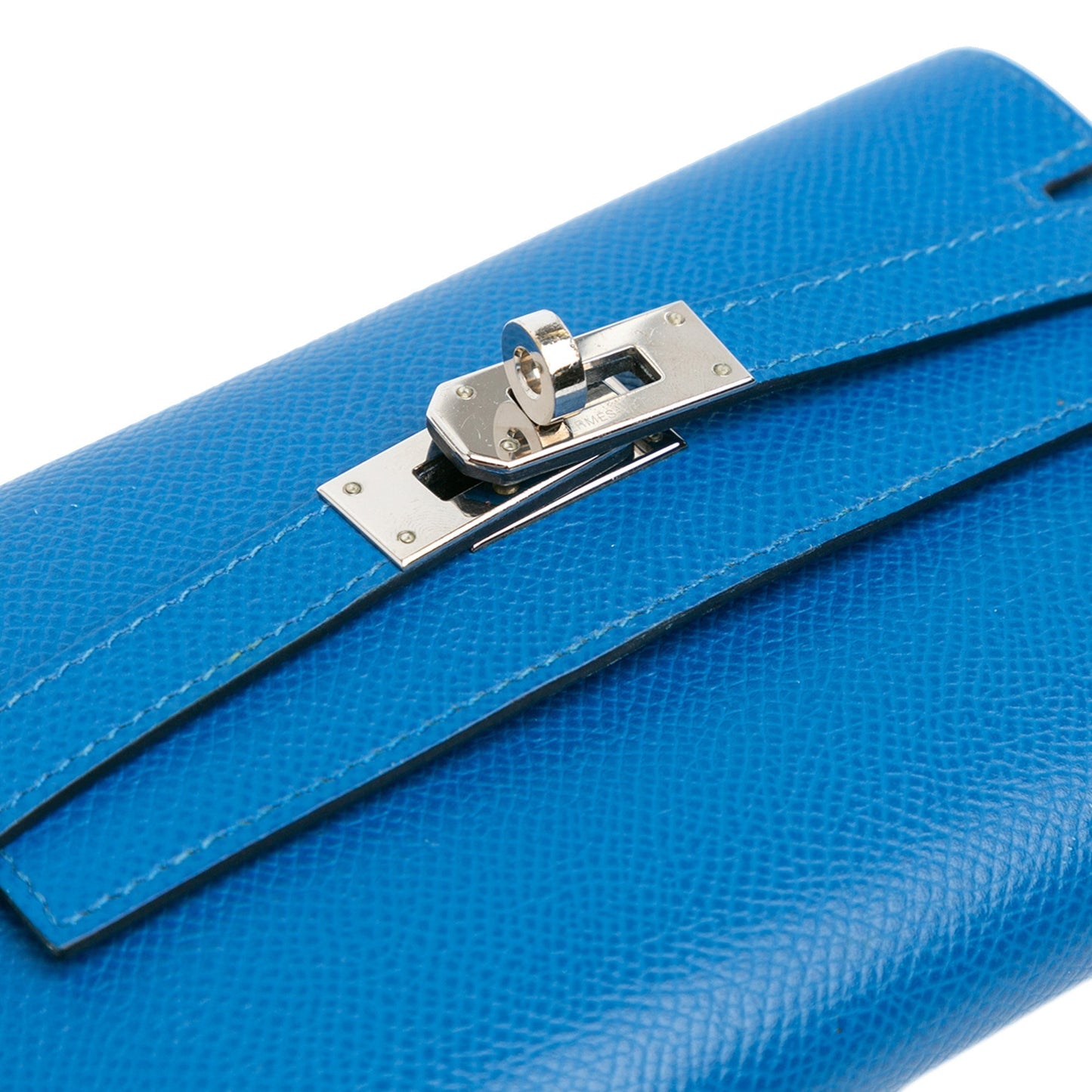 Hermès Medium Epsom Kelly Depliant Wallet Blue