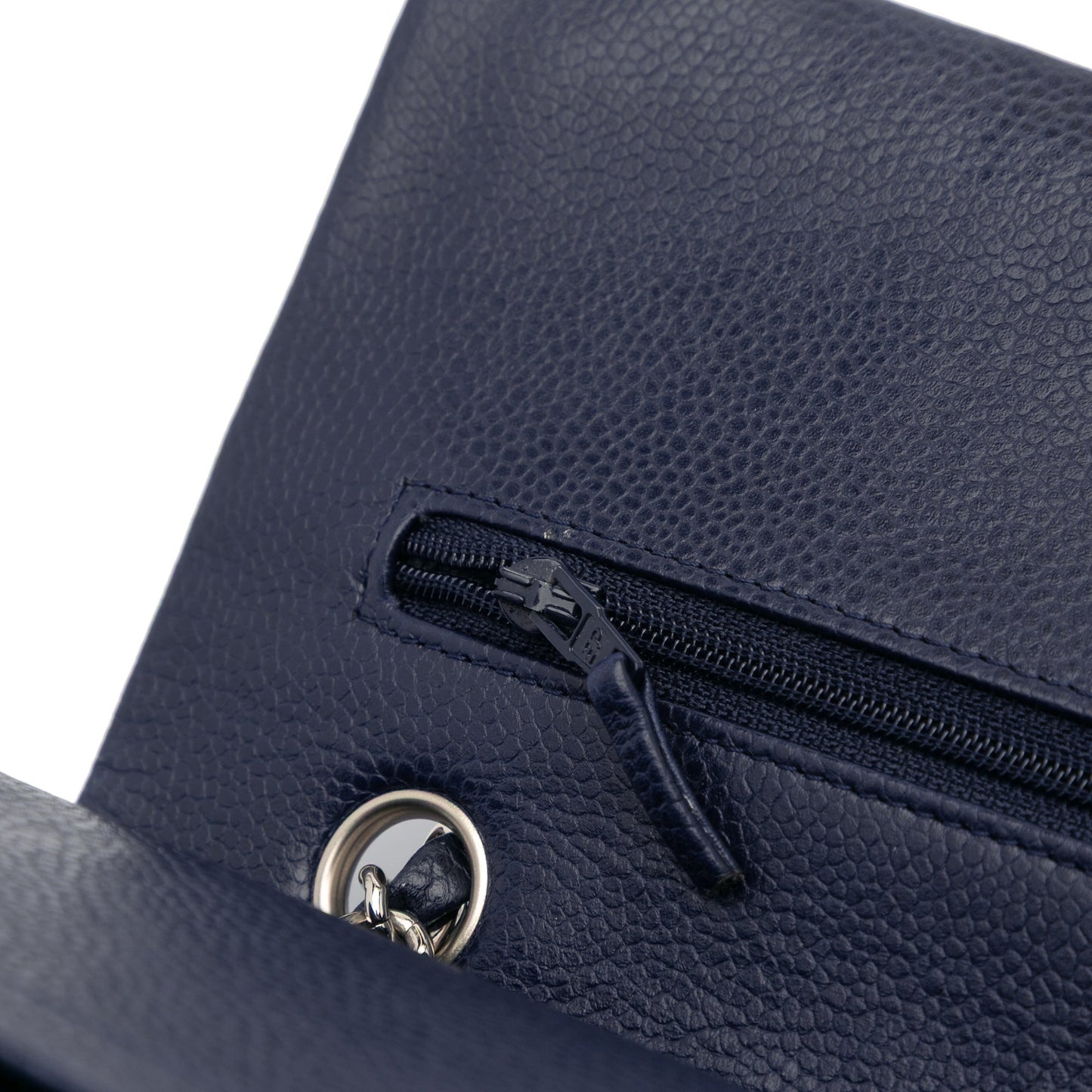 Chanel Medium Classic Caviar Double Flap Blue