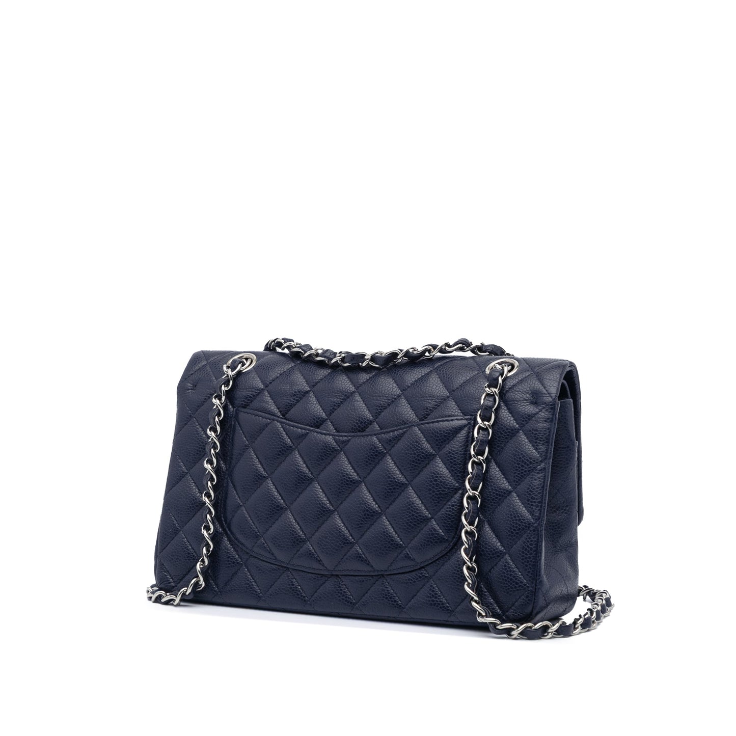 Chanel Medium Classic Caviar Double Flap Blue