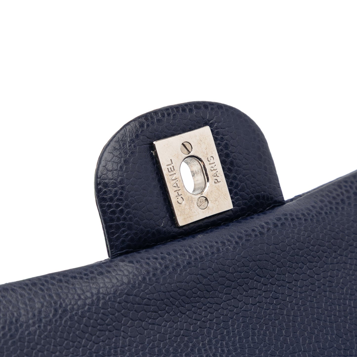 Chanel Medium Classic Caviar Double Flap Blue