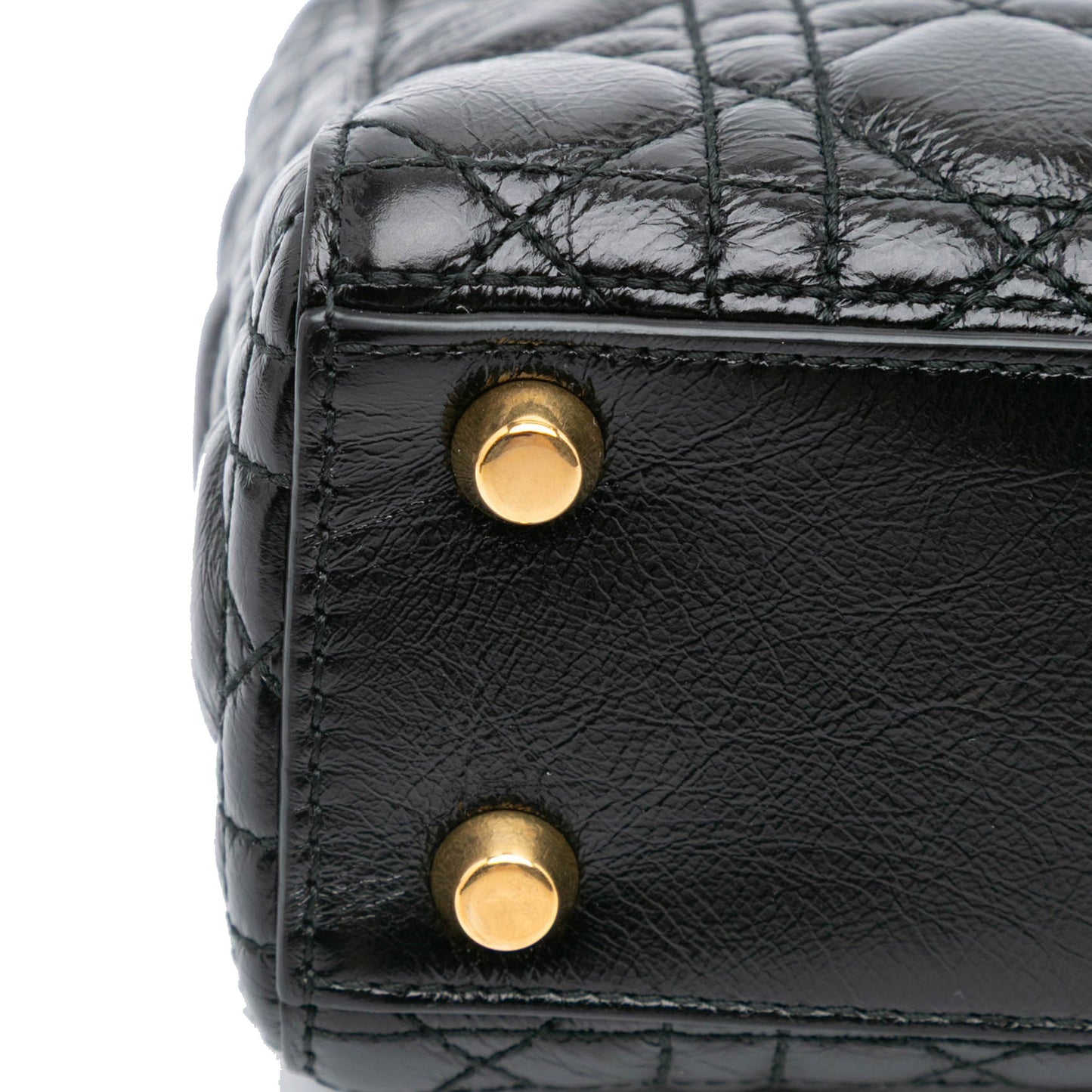 Dior Small Crinkled Patent Cannage My ABCDior Lady Dior Black