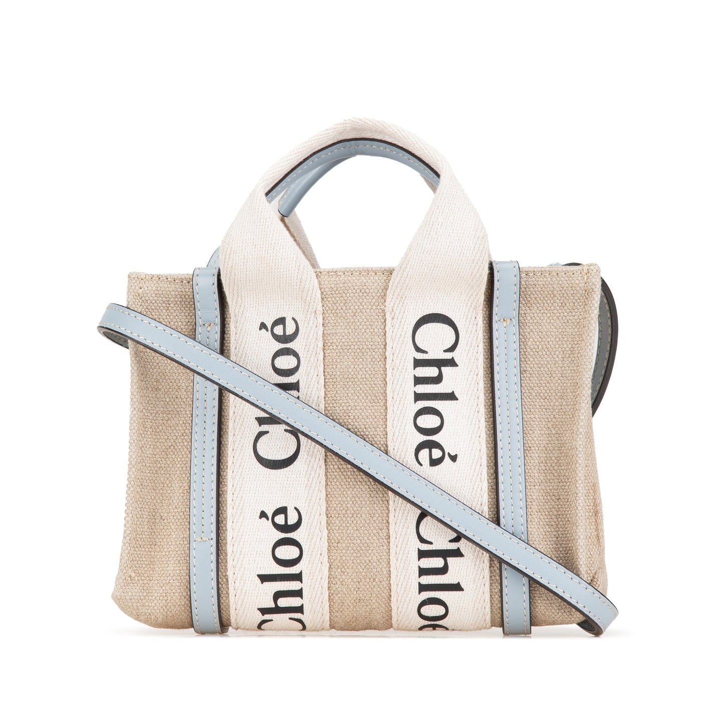 Chloé Mini Canvas Woody Satchel Brown
