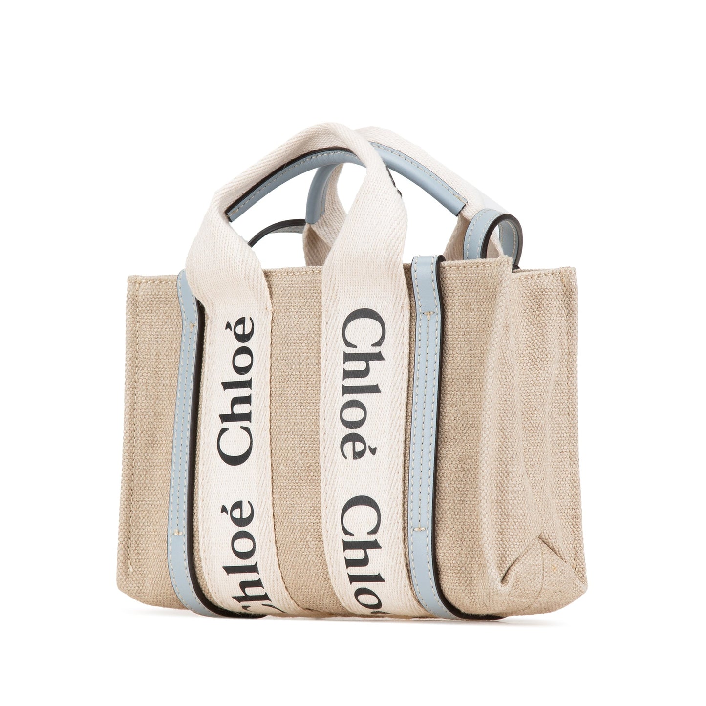 Chloé Mini Canvas Woody Satchel Brown