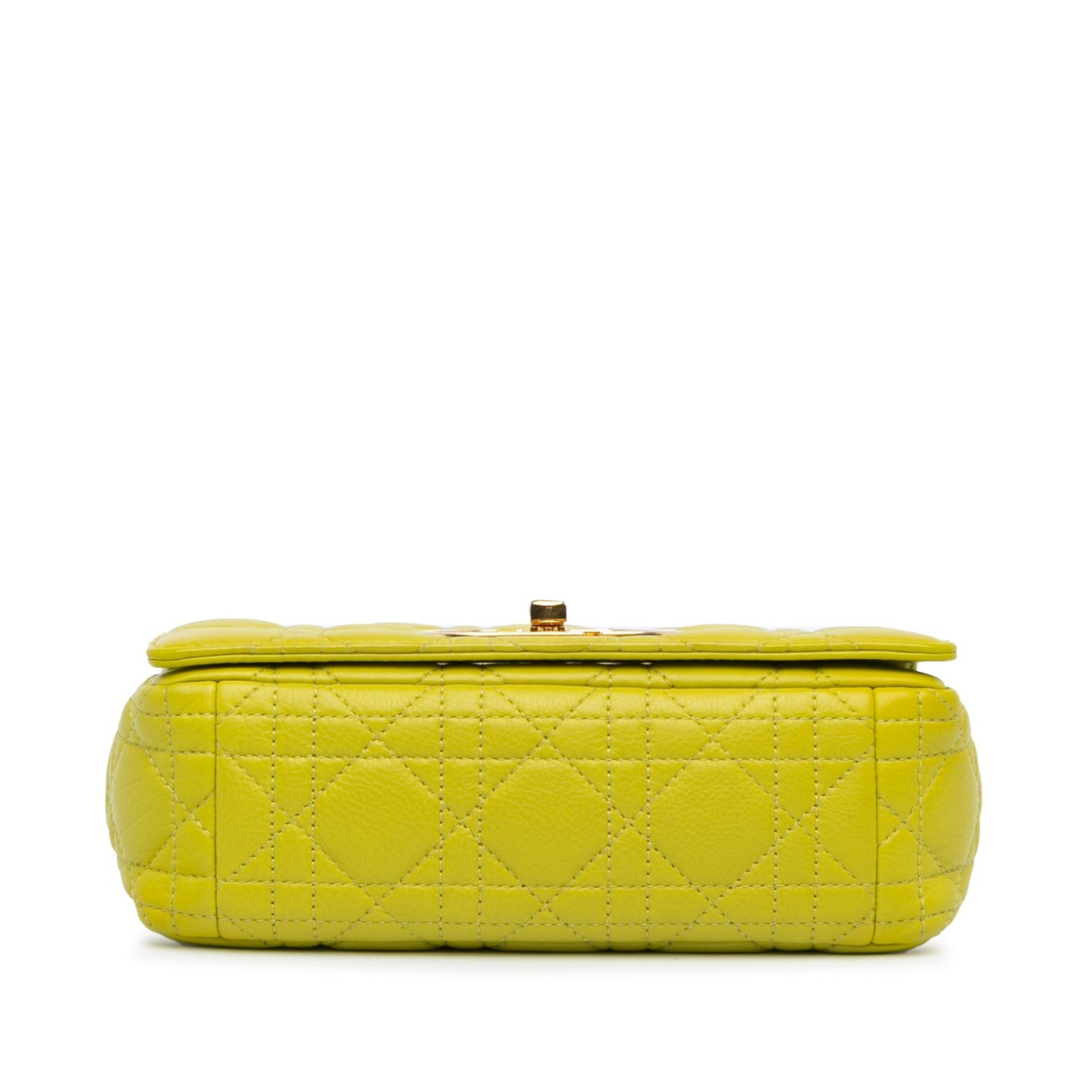 Dior Small Calfskin Cannage Caro Bag Yellow