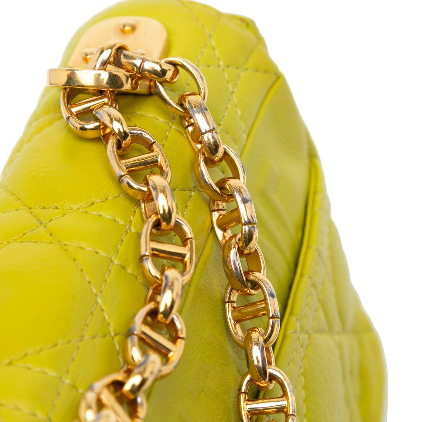 Dior Small Calfskin Cannage Caro Bag Yellow