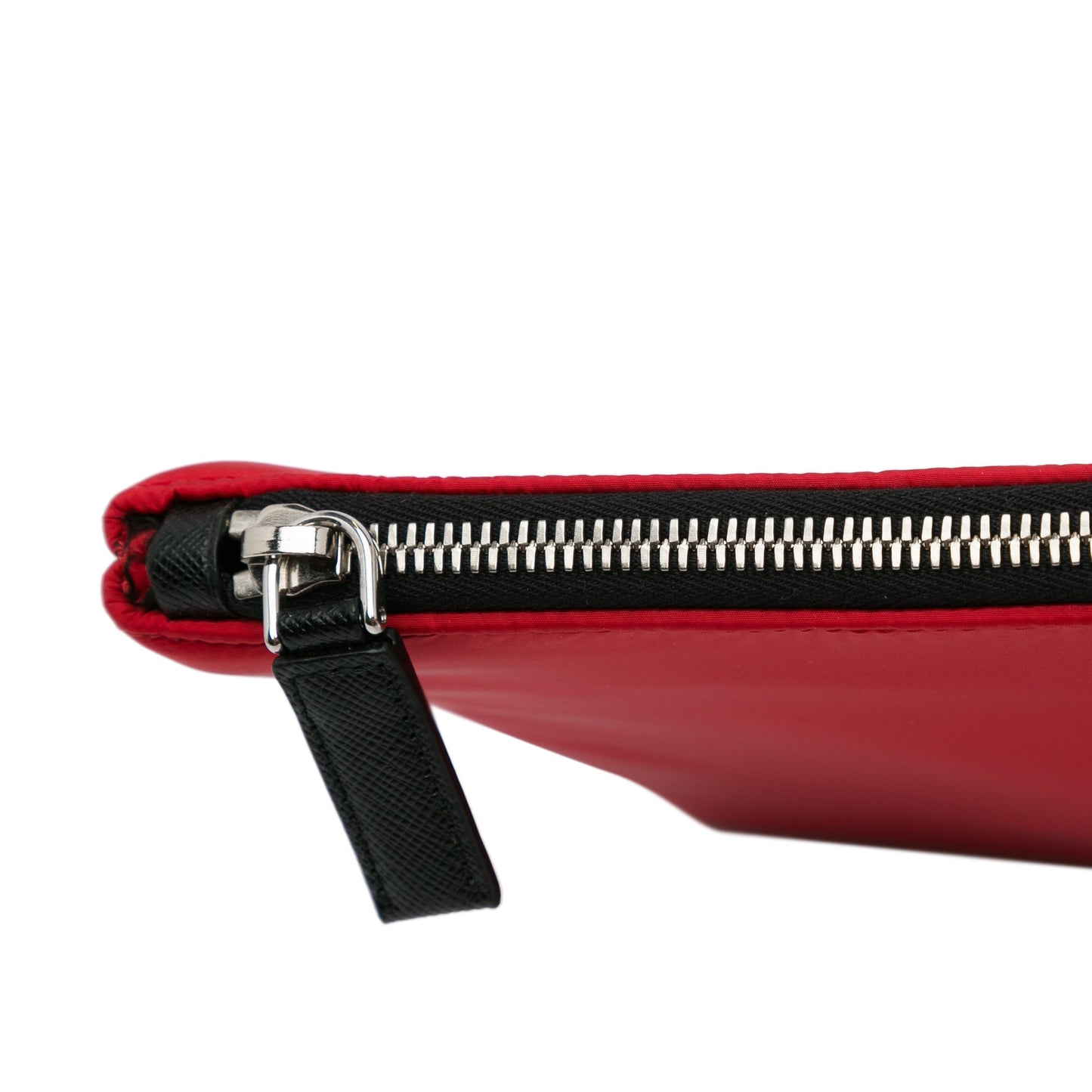 Prada Tessuto Soft Zip Clutch Red