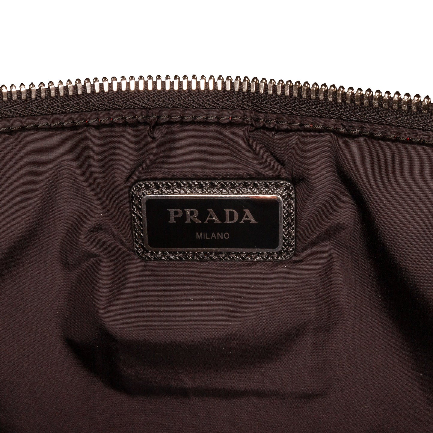 Prada Tessuto Soft Zip Clutch Red