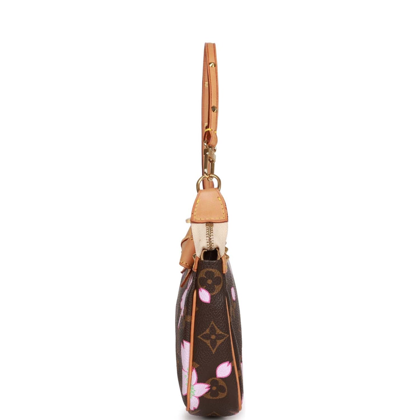 Louis Vuitton x Takashi Murakami Monogram Cherry Blossom Pochette Gold Hardware