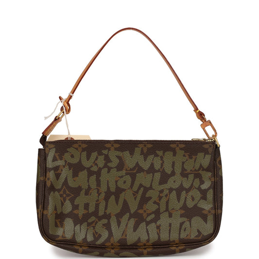 Louis Vuitton x Stephen Sprouse Pochette Accessories Khaki Graffiti Gold Hardware