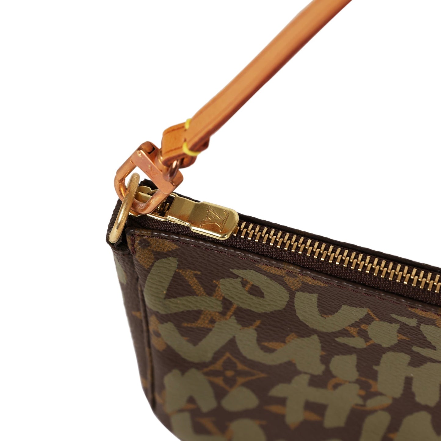 Louis Vuitton x Stephen Sprouse Pochette Accessories Khaki Graffiti Gold Hardware