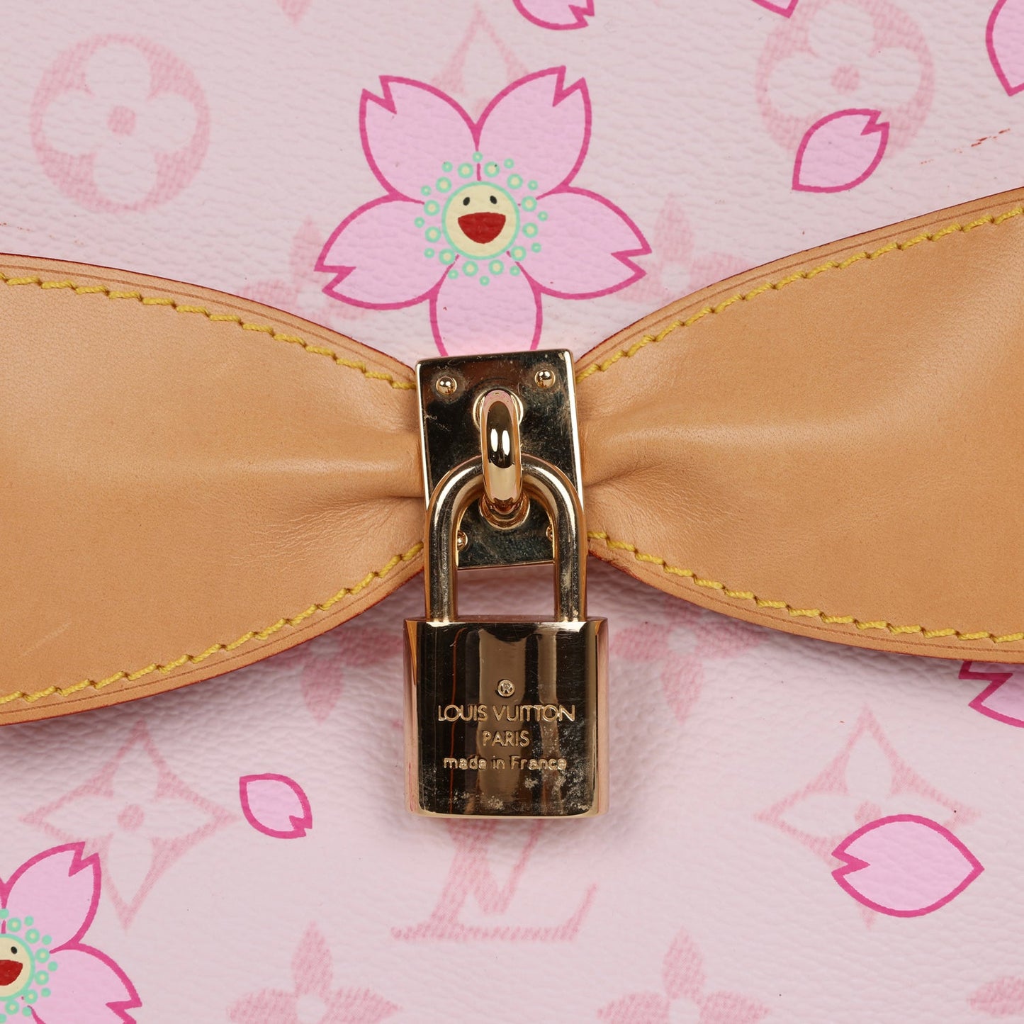 Louis Vuitton Murakami Cherry Blossom Sac Retro with Gold Hardware