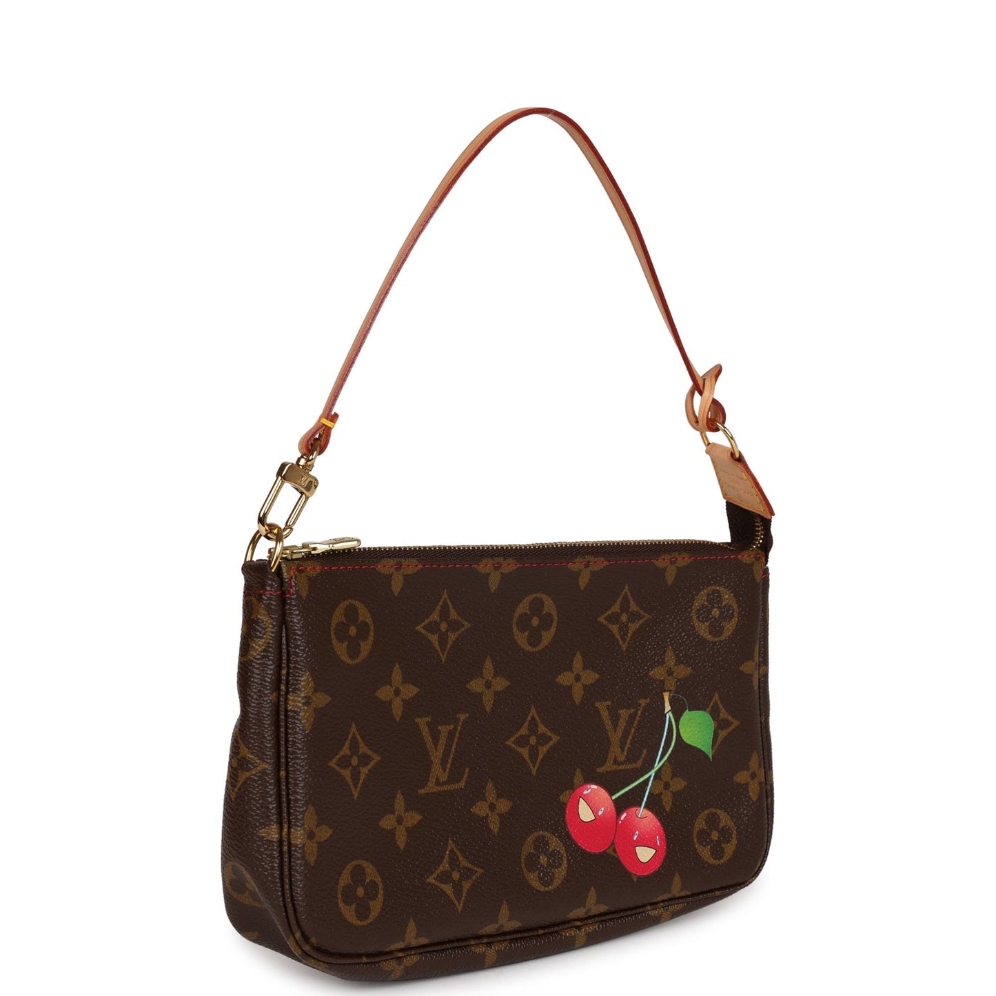 Louis Vuitton Takashi Murakami Pochette Cerises Monogram with Gold Hardware