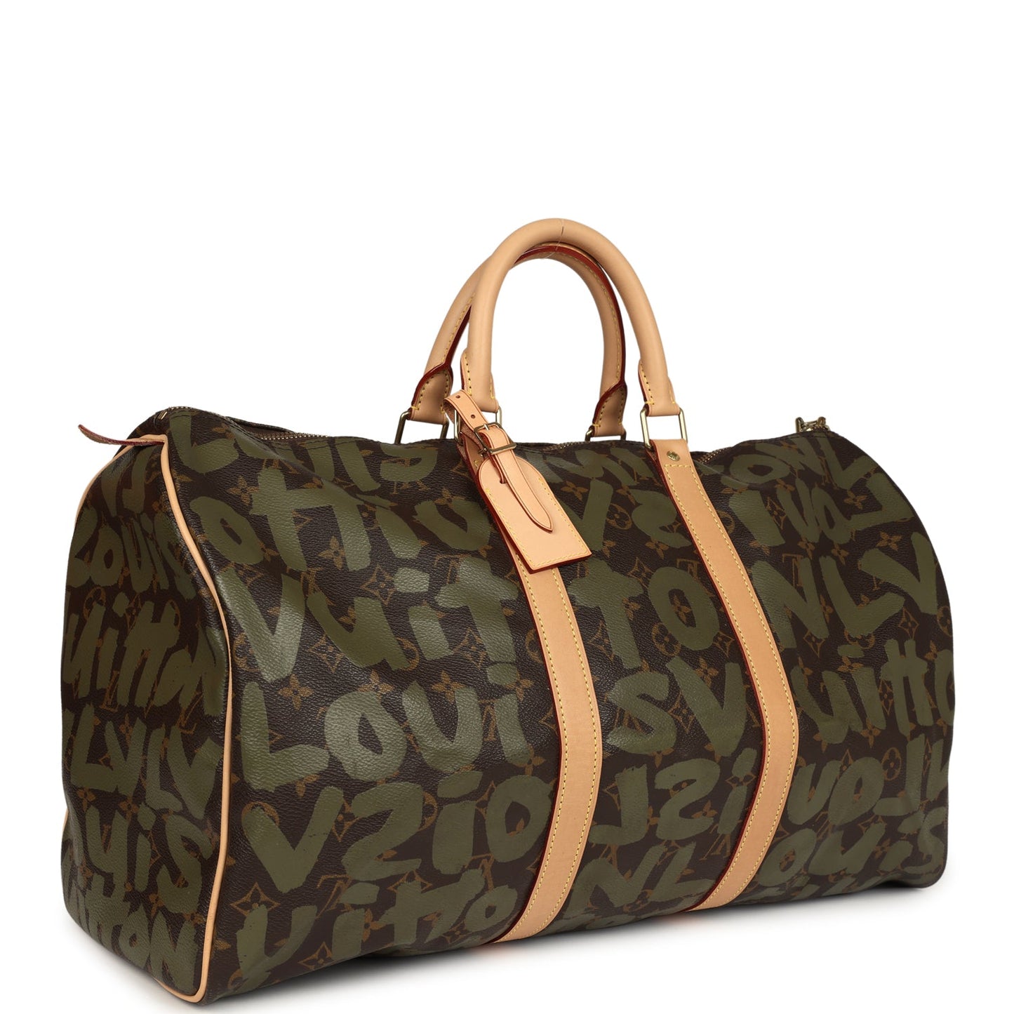 Louis Vuitton x Stephen Sprouse Keepall 50 Khaki Graffiti Gold Hardware