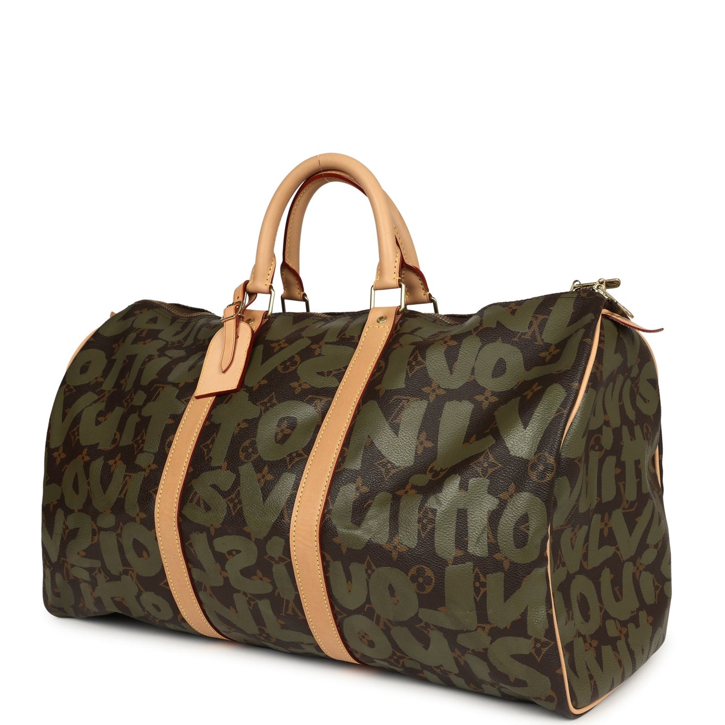 Louis Vuitton x Stephen Sprouse Keepall 50 Khaki Graffiti Gold Hardware