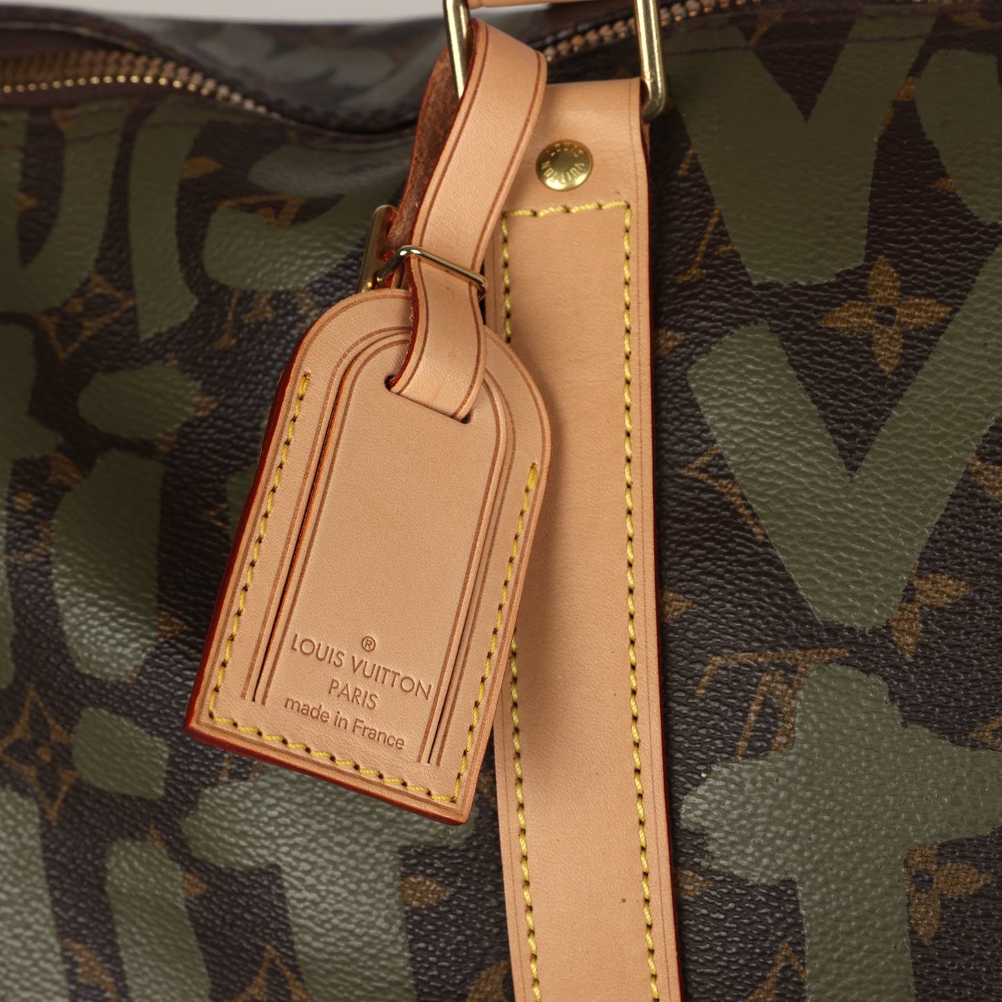 Louis Vuitton x Stephen Sprouse Keepall 50 Khaki Graffiti Gold Hardware
