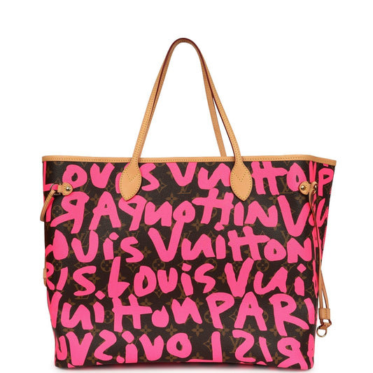 Louis Vuitton Stephen Sprouse Neverfull GM Fuchsia Pink Monogram Graffiti