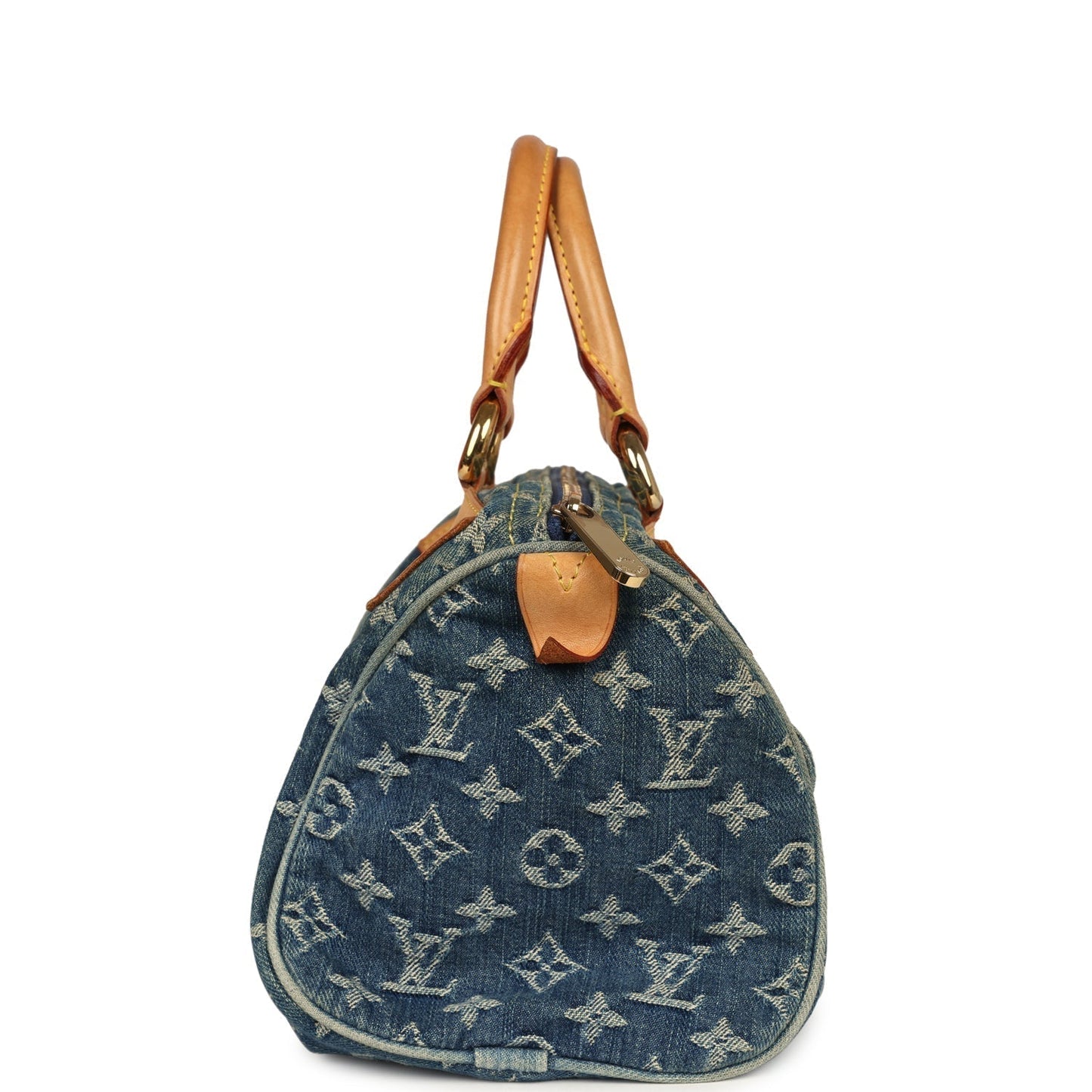 Louis Vuitton Neo Speedy Denim Blue Monogram Gold Hardware