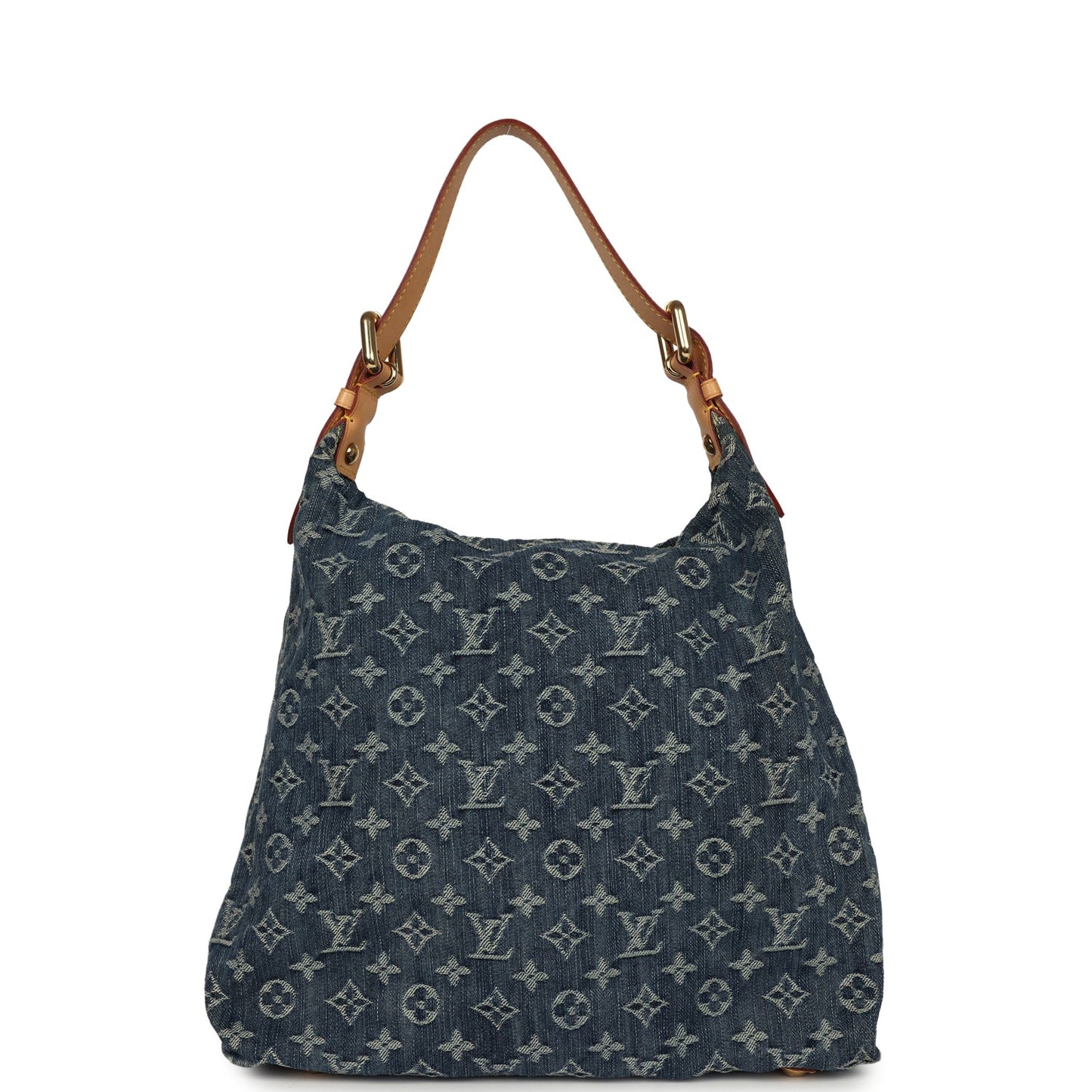 Louis Vuitton Baggy GM Blue Denim with Monogram Gold Hardware