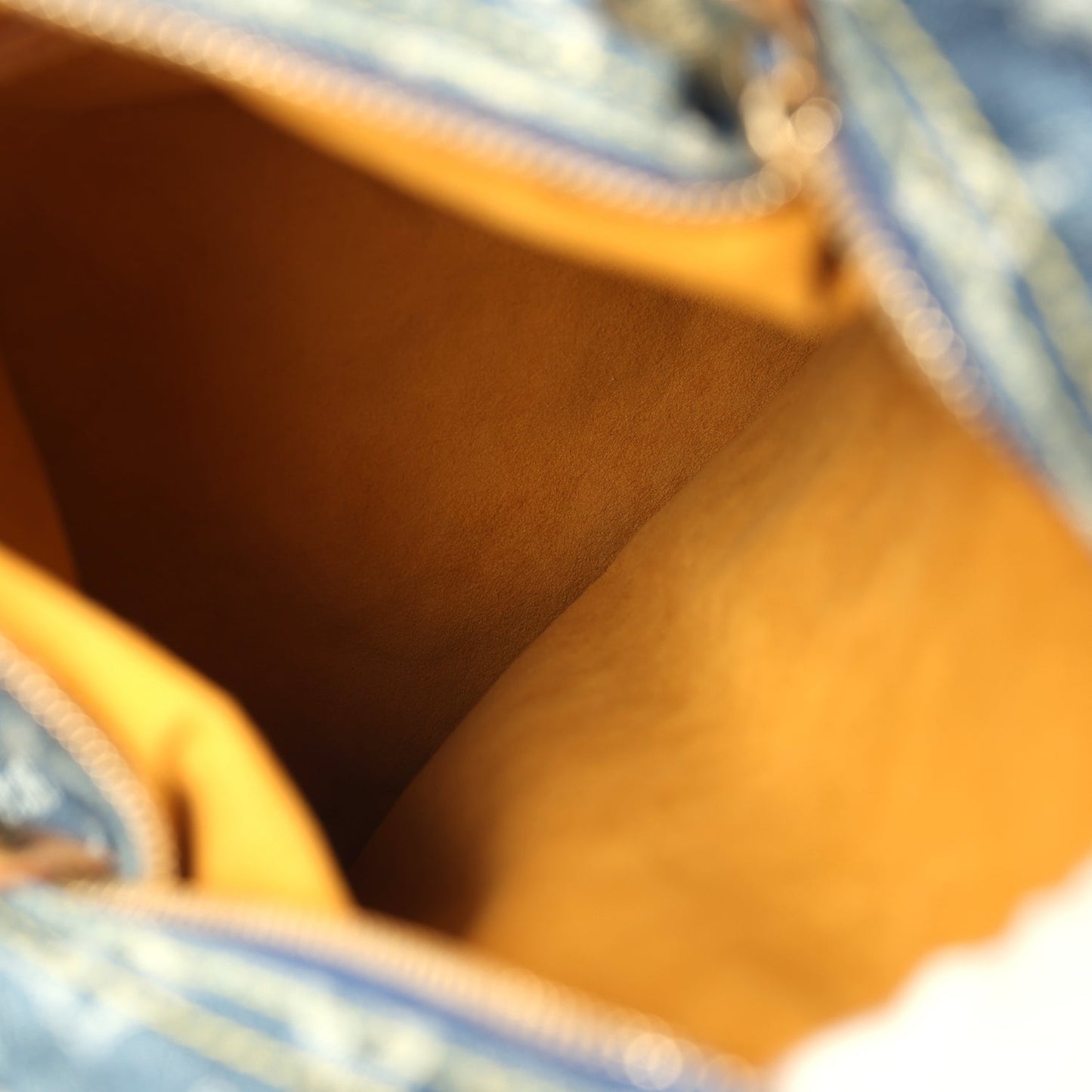 Louis Vuitton Baggy GM Blue Denim with Monogram Gold Hardware