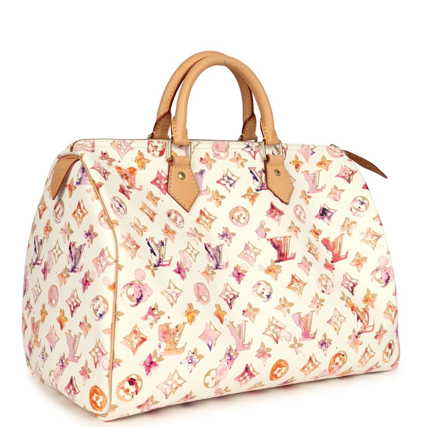 Louis Vuitton Richard Prince Speedy 35 White Watercolor Aquarelle Monogram