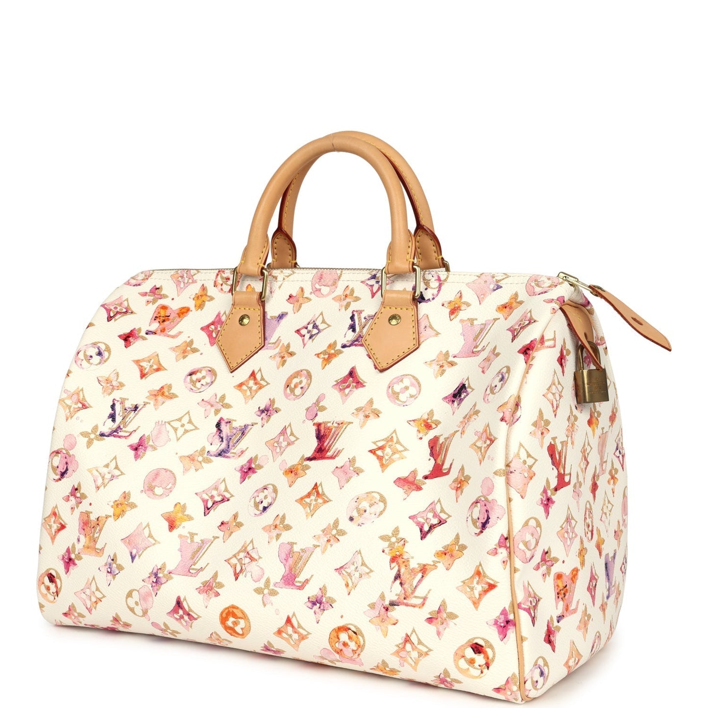 Louis Vuitton Richard Prince Speedy 35 White Watercolor Aquarelle Monogram