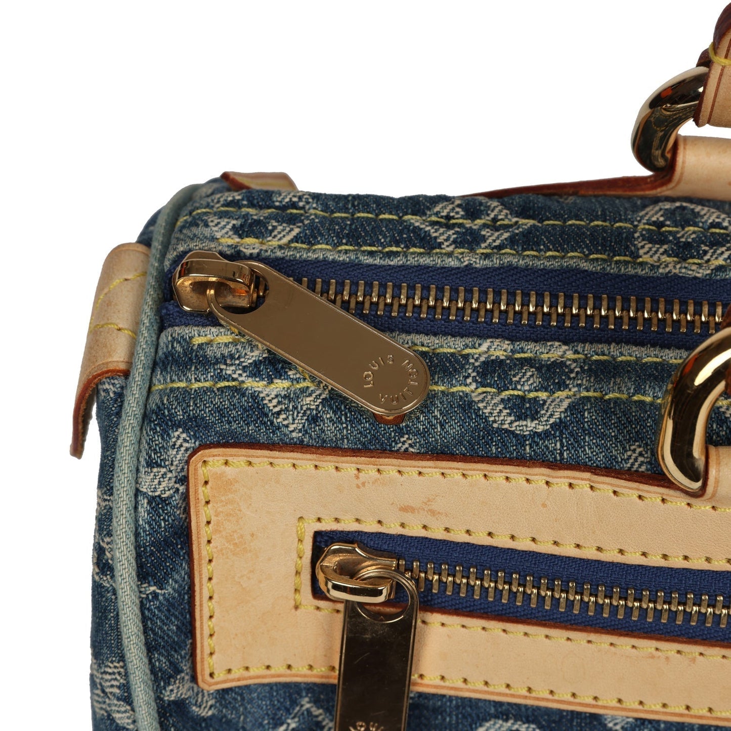 Louis Vuitton Neo Speedy Denim Blue Monogram Gold Hardware